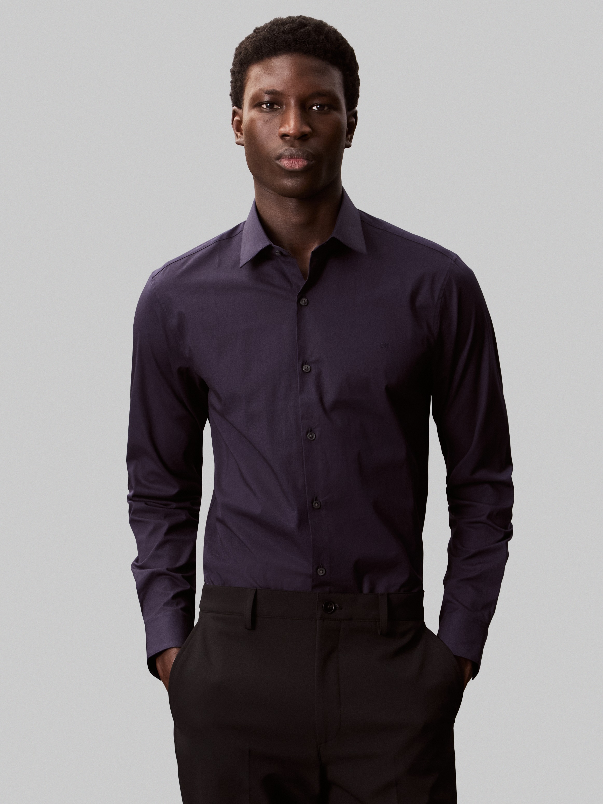 Calvin Klein Businesshemd "SLIM ESNTL POPLIN NOS STR SLD", Mit Monogramm-St günstig online kaufen