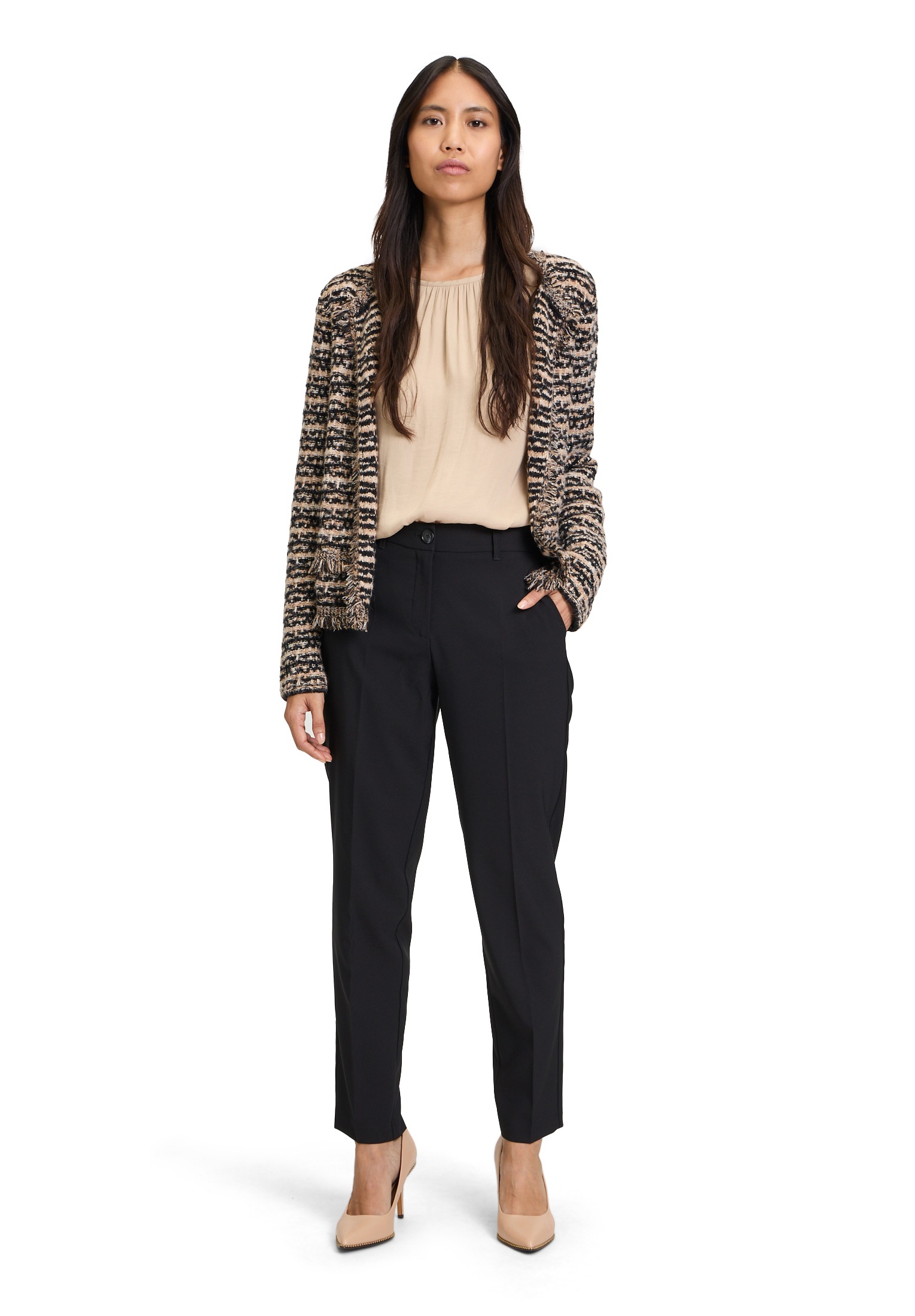 Betty Barclay Strickjacke »Betty Barclay Strick-Cardigan mit Fransen«, Glitzer
