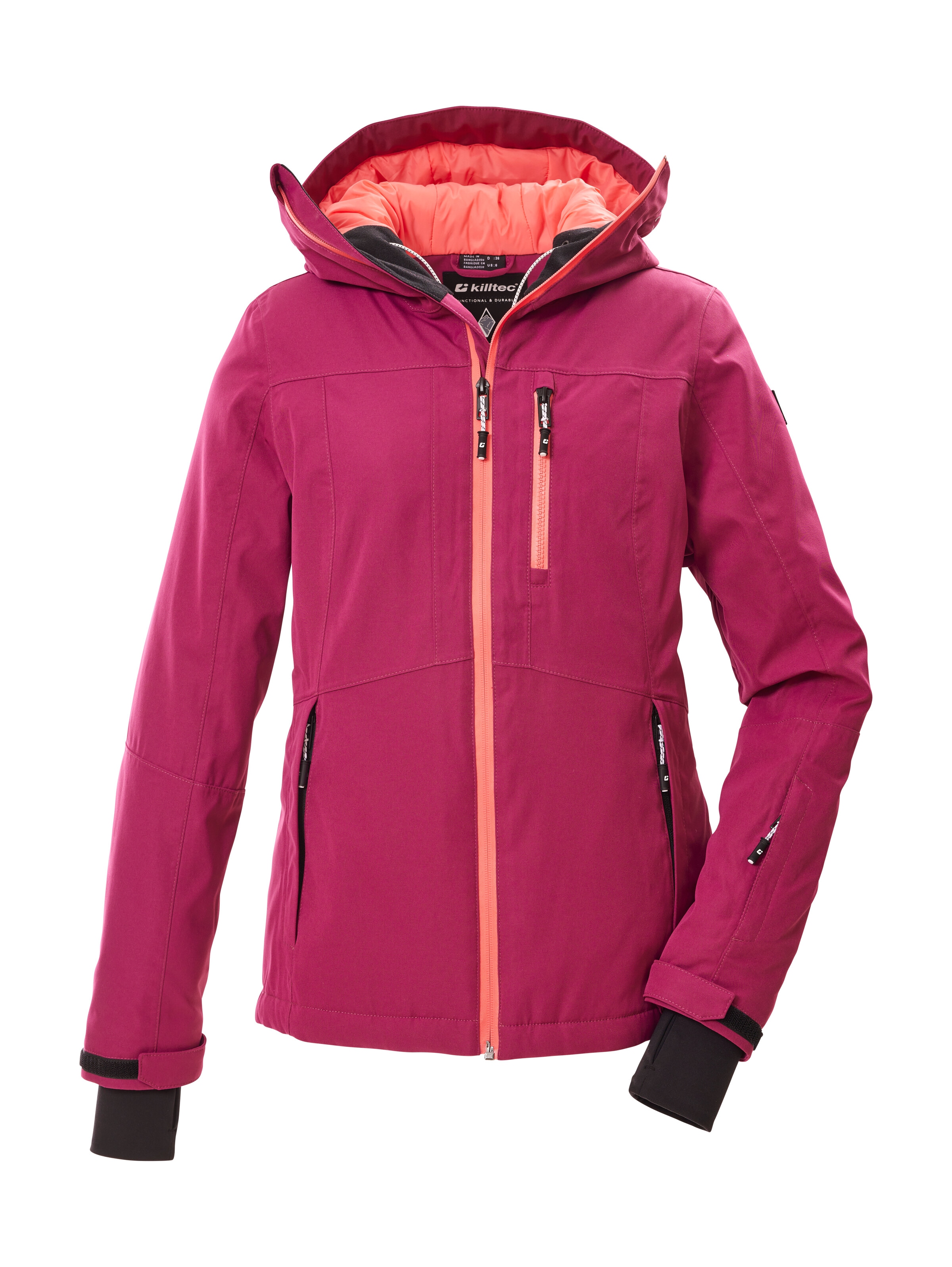 Killtec Skijacke »KSW 276 WMN SKI JCKT« Wasserdichte Damenjacke mit Schneefang, Atmungsaktivität und Taschen