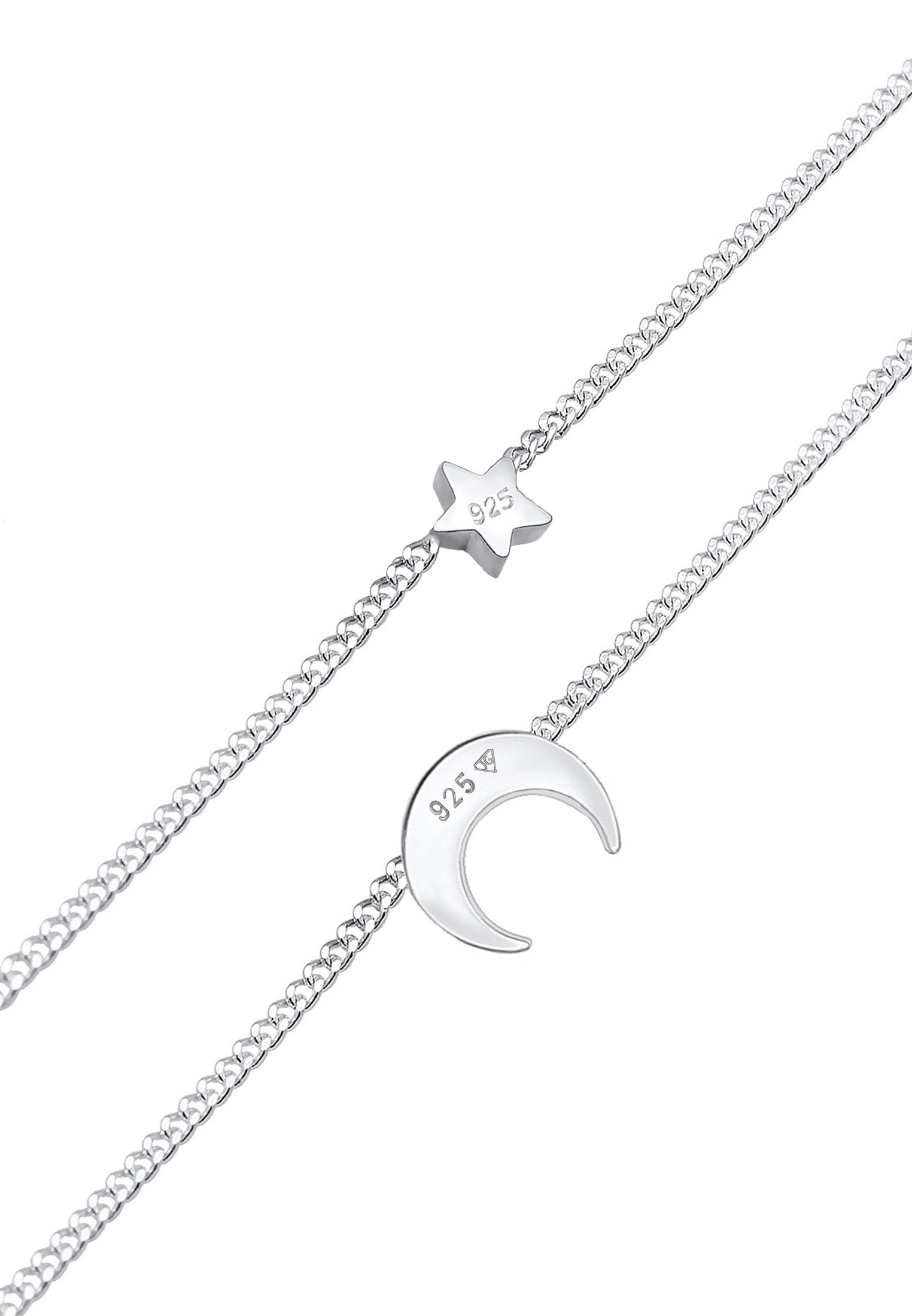 ELLI Choker Layer Half Moon and Stars 925 Sterling Silver 3