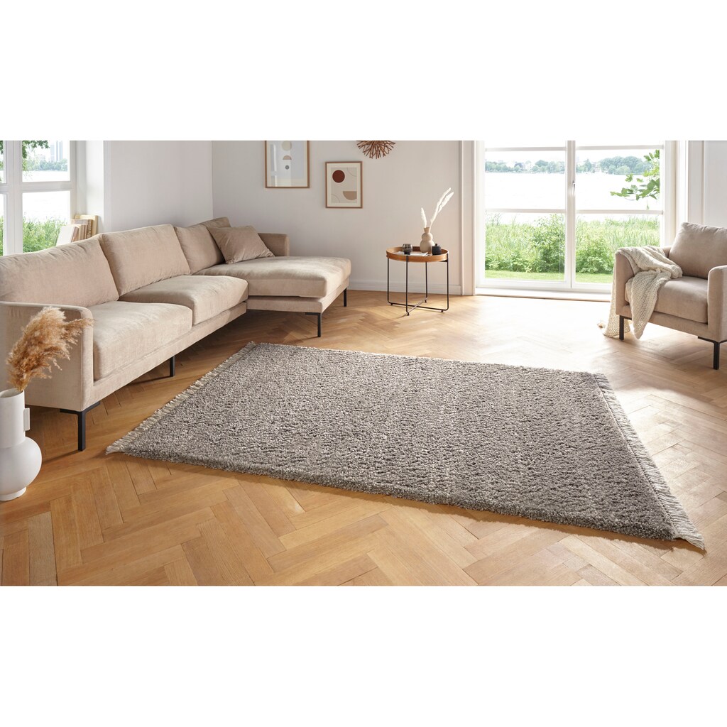 freundin Home Collection Hochflor-Teppich »Kamahe«, rechteckig