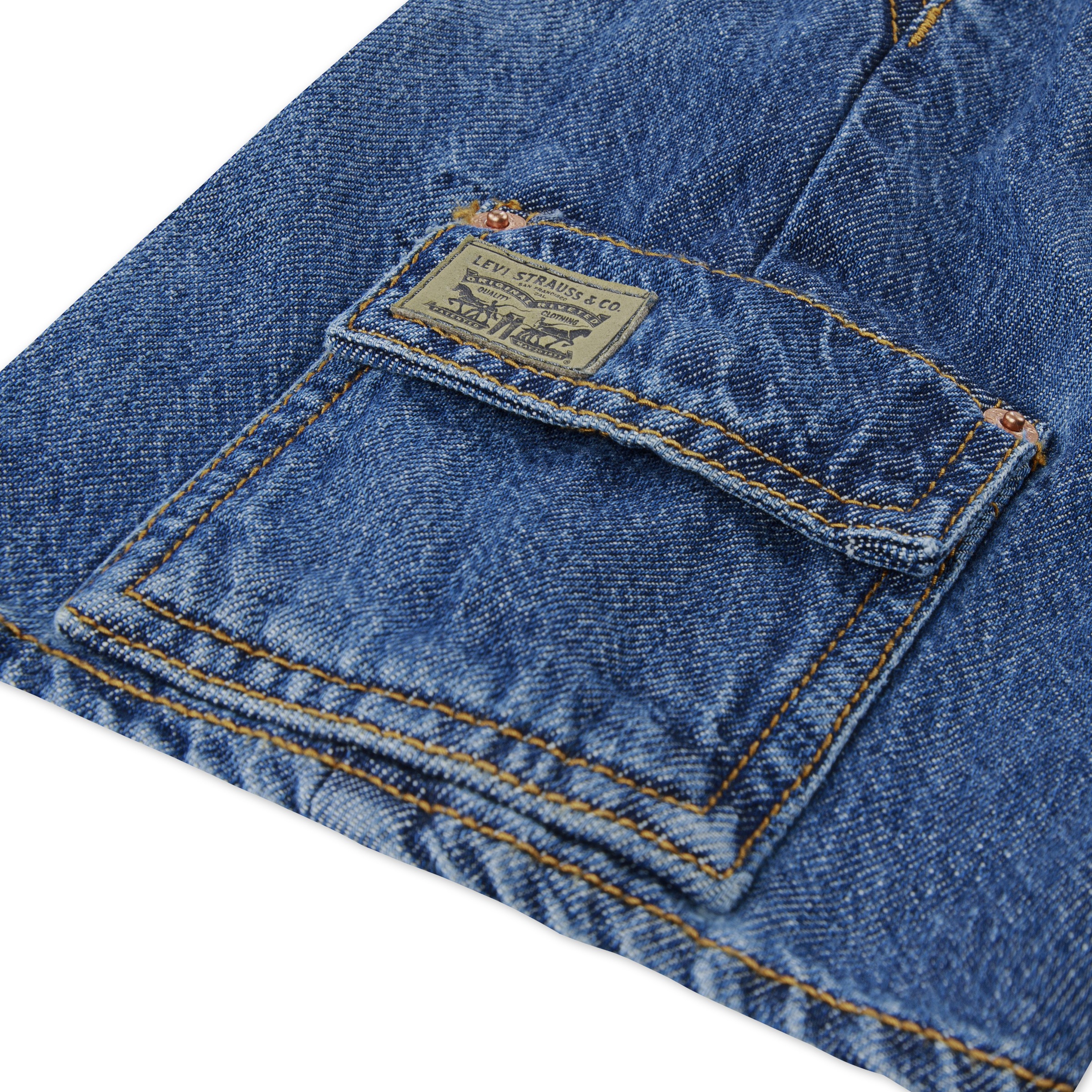 Levi's Kids Denim Cargo Shorts Tumbleweed 164 3