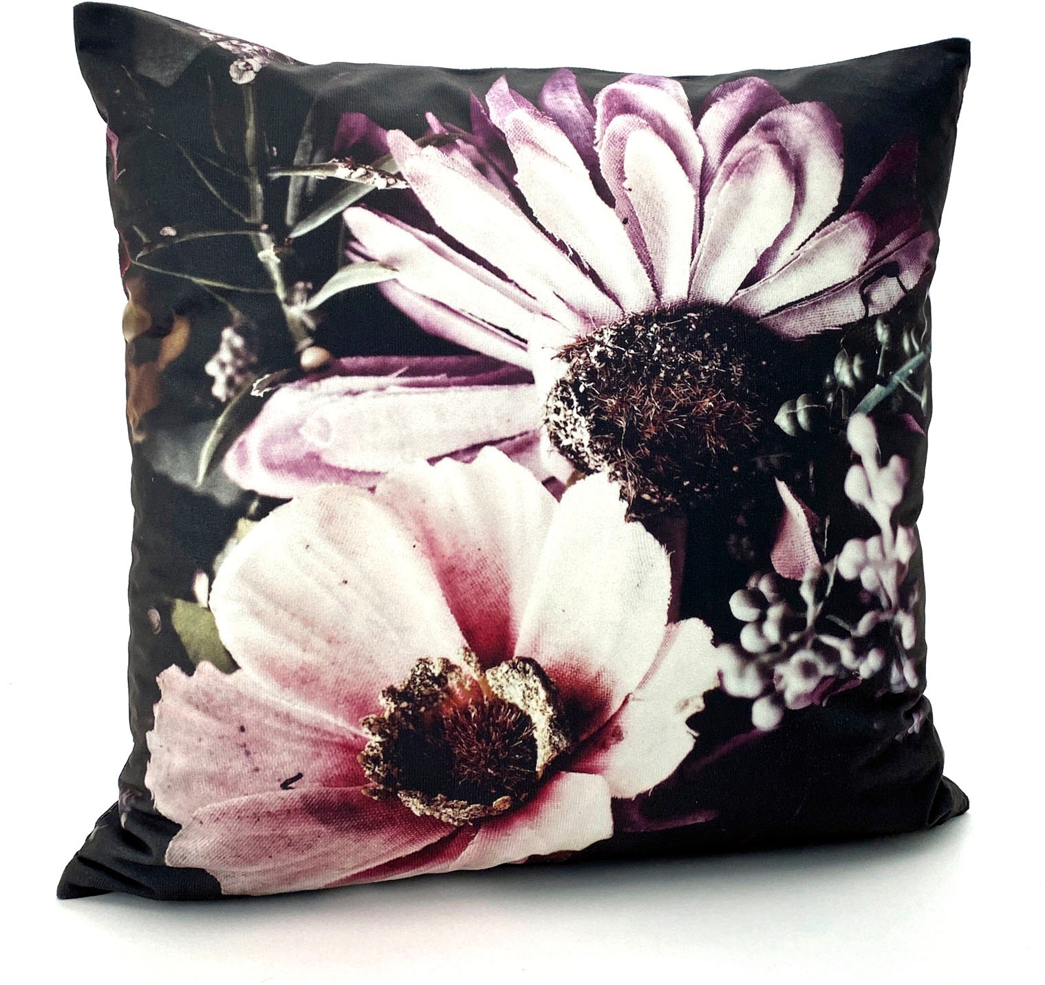 Weckbrodt Dekokissen "Margariten" Samt-Optik, Velour, bedruckt, Blumen, Kis günstig online kaufen