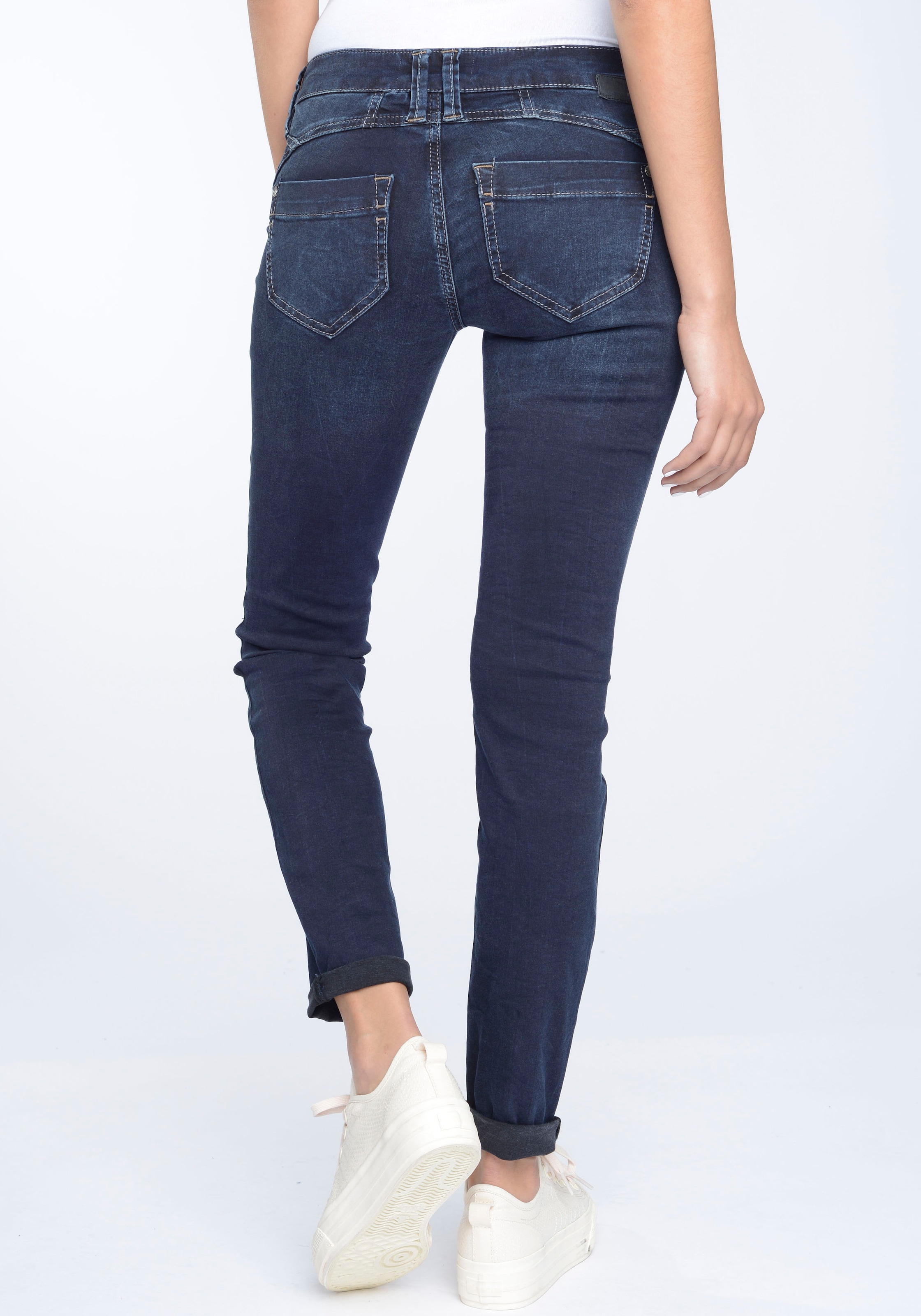 GANG Skinny-fit-Jeans »94NENA«, in authenischer Used-Waschung