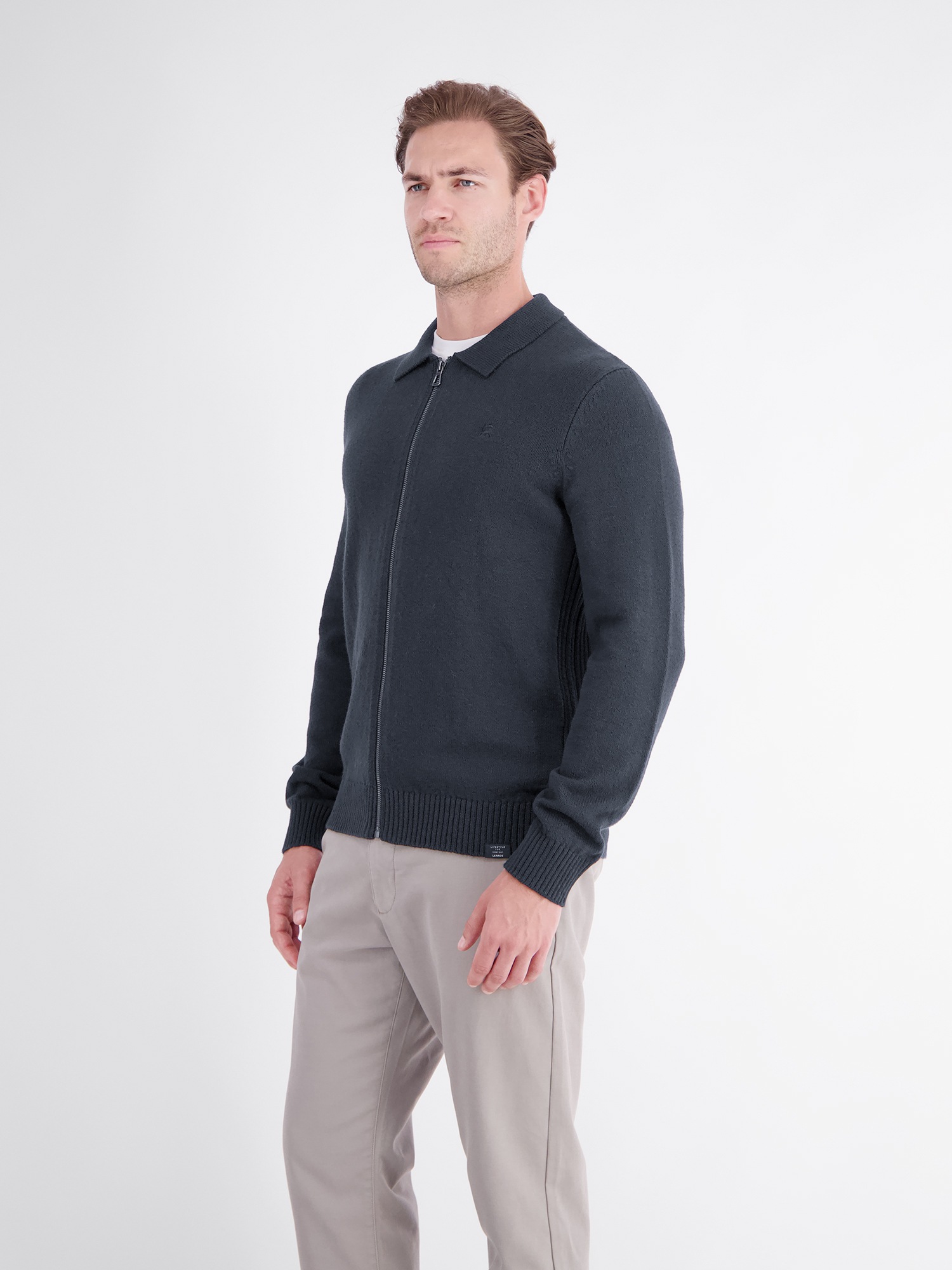 LERROS Strickjacke »Sportive Strickjacke aus hochwertiger Baumwollqualität«