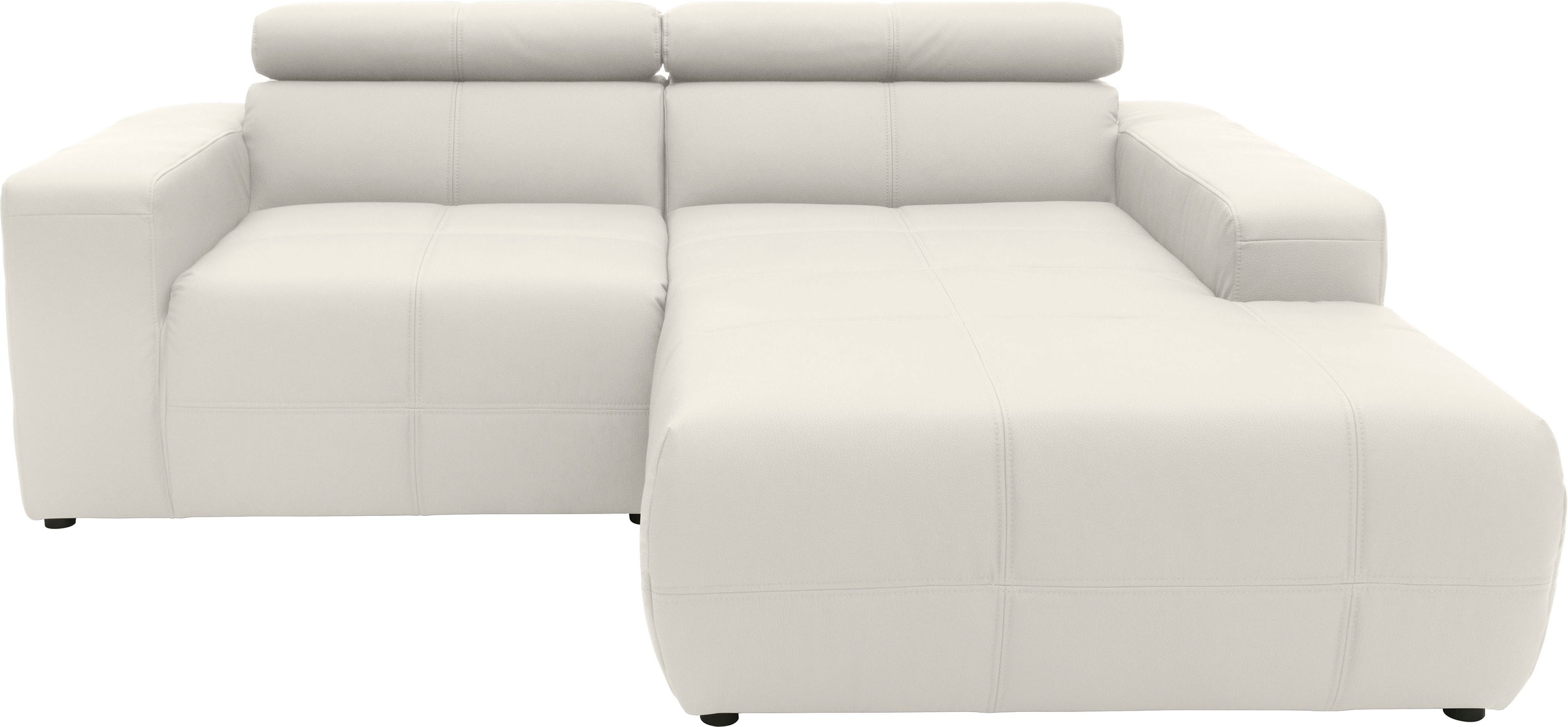 DOMO collection Ecksofa »Brandon kleine Ausführung B/T/H: 214/100/80 cm«, Mit Kopfteilverstellung, auch in Leder und Cord, L-Form