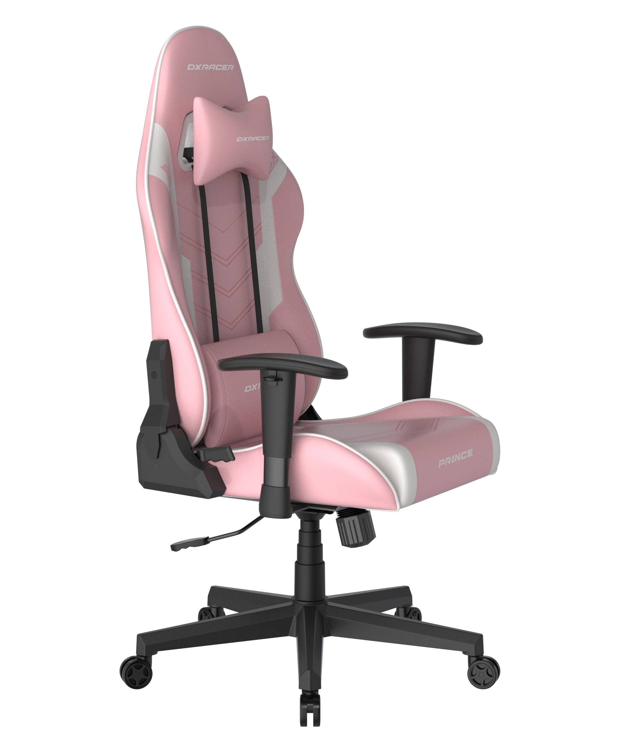 DXRacer Gaming-Stuhl »Prince Gaming Chair Regular L, PVC, pink weiß«