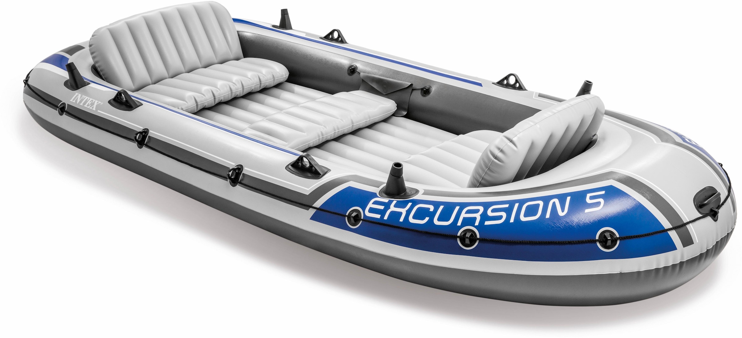 Intex Schlauchboot »Excursion 5«, (Set, mit 2 Paddeln und Luftpumpe)