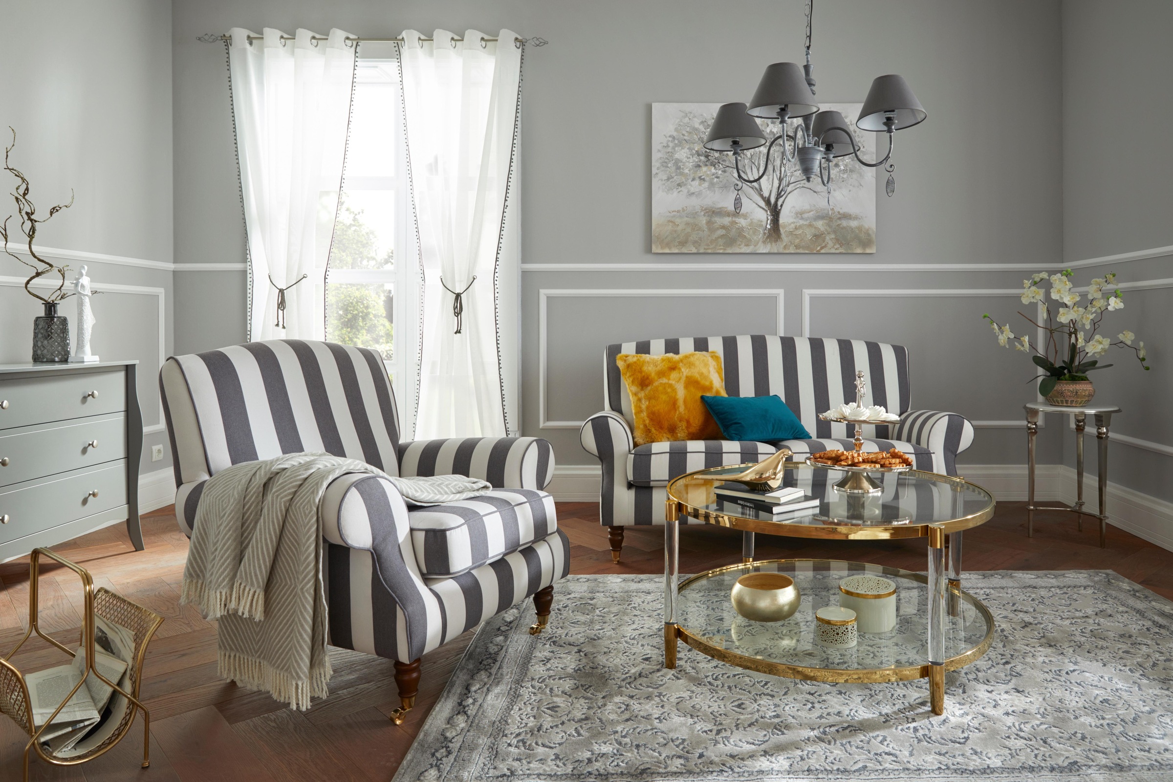 SCHÖNER WOHNEN-Kollektion Wohndecke "Tebas" mit Streifenmuster, Kuscheldeck günstig online kaufen