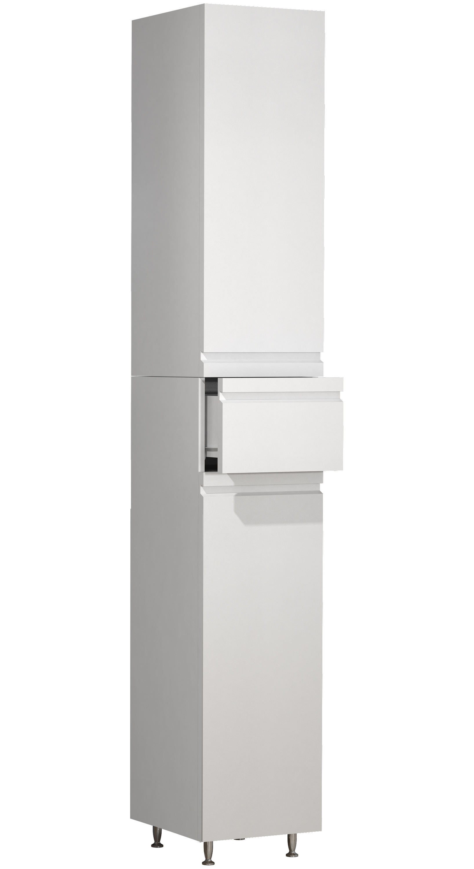 Hochschrank VCM, B:30cm T:32cmweiß, Obermaterial: 100% Holz Wood., Badezimmer, Schränke, "Holz Badmöbel Bad Hochschrank Badschrank Silora"