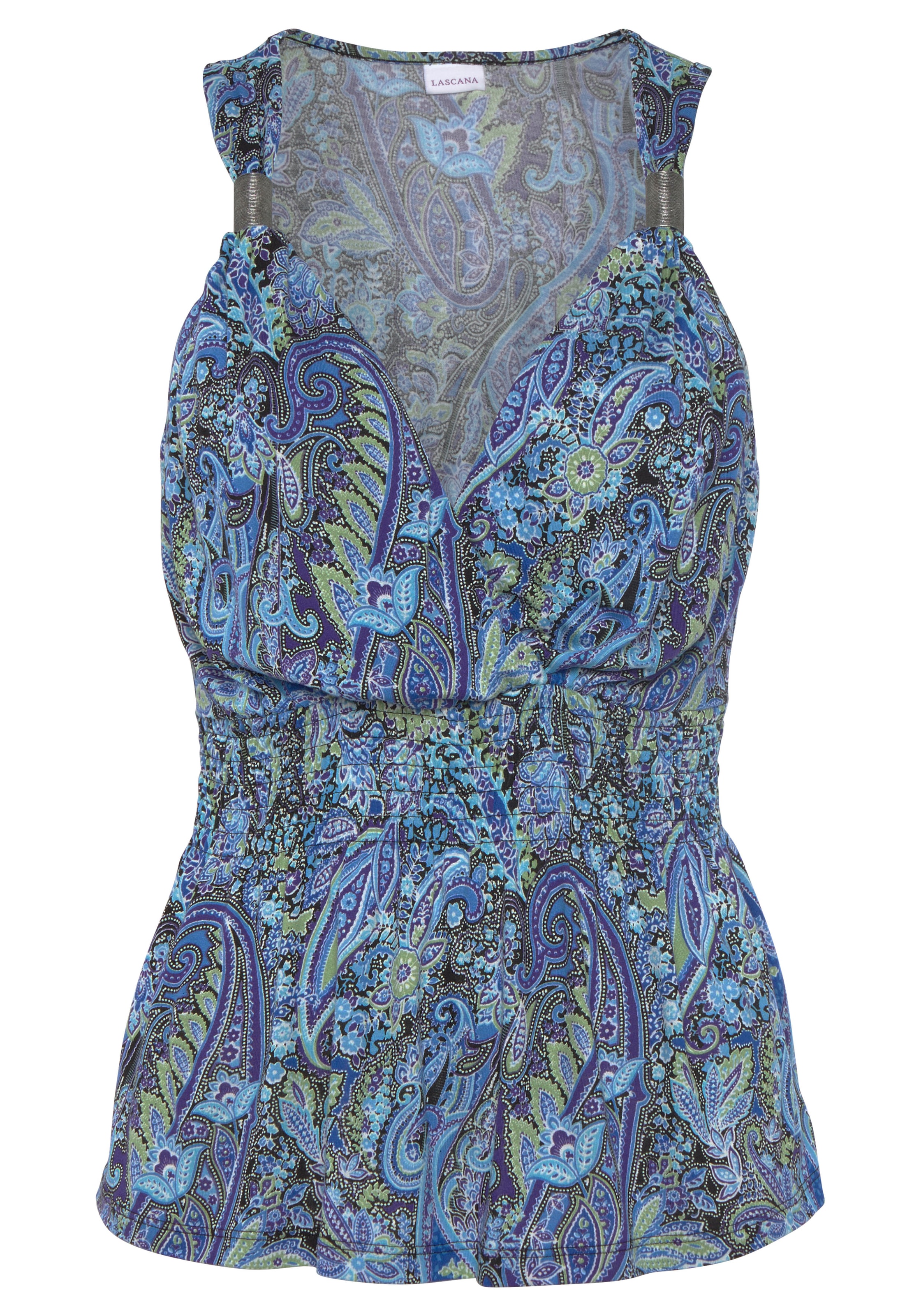 LASCANA Tanktop, mit Smock-Einsatz