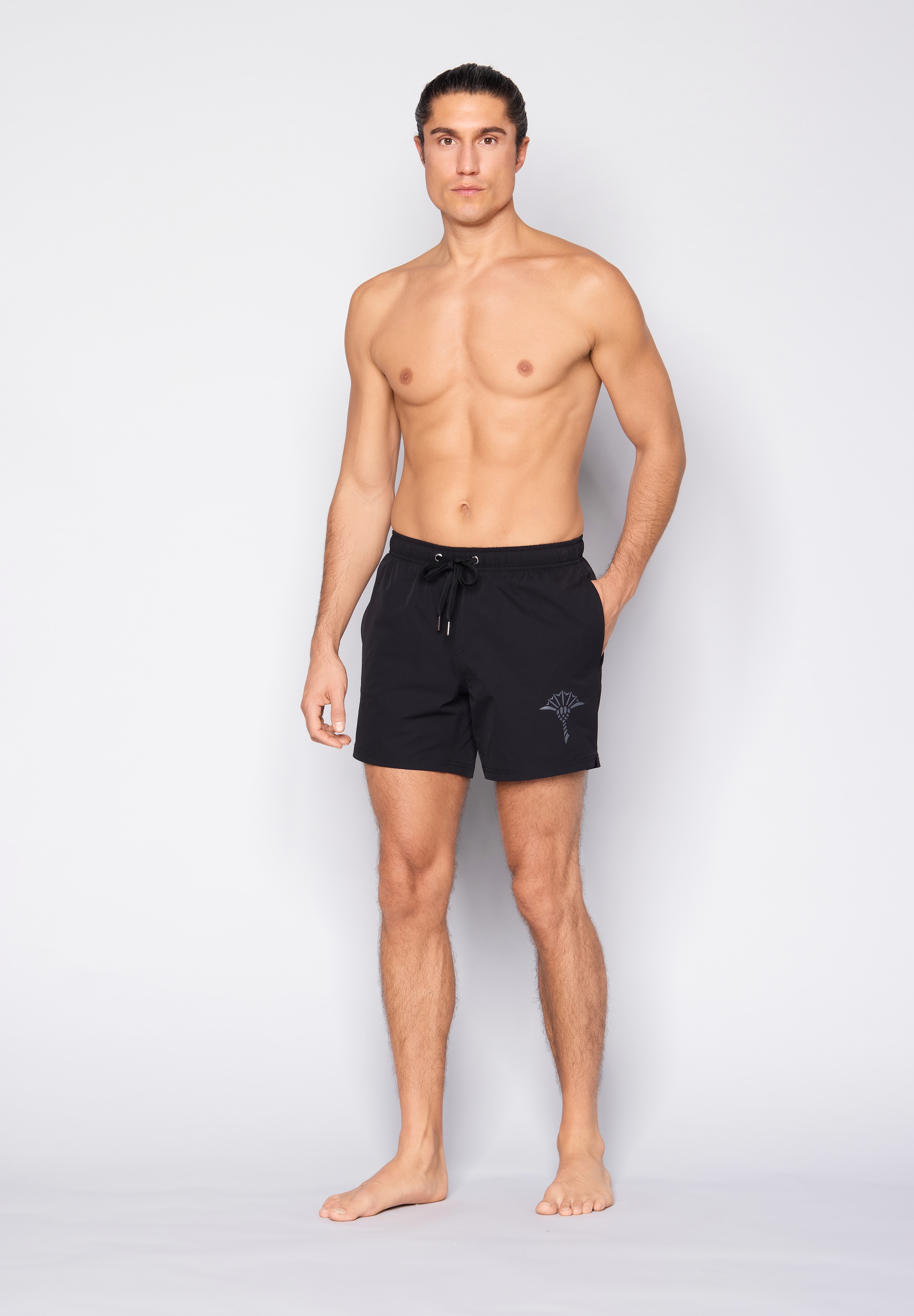 JOOP! Badeshorts »Solid Cornflower« mit seitlichen Taschen und Tunnelzug