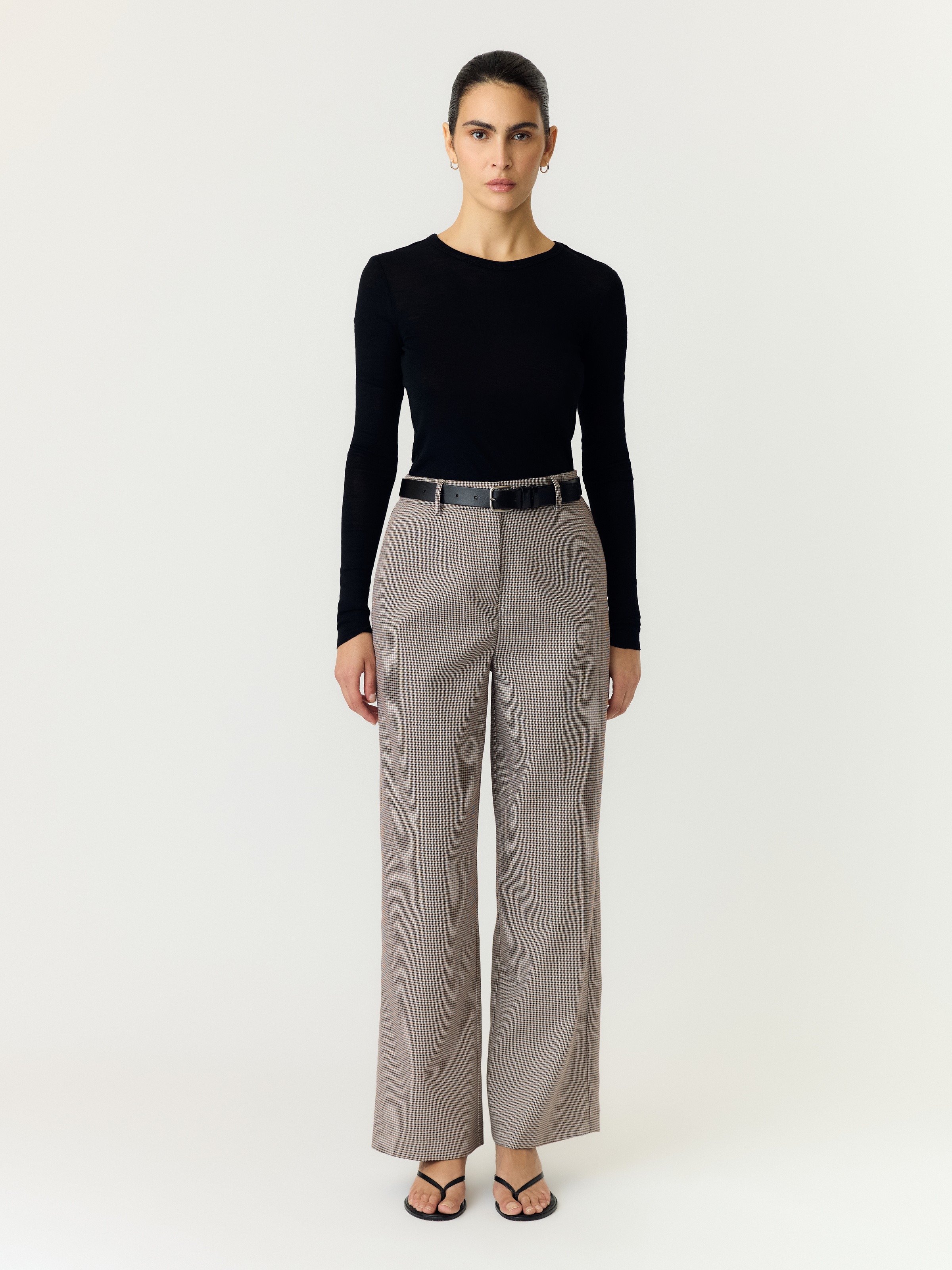 Y.A.S Anzughose »YASCHEKKA HW WIDE PANTS NOOS«  Materialmix, high waist