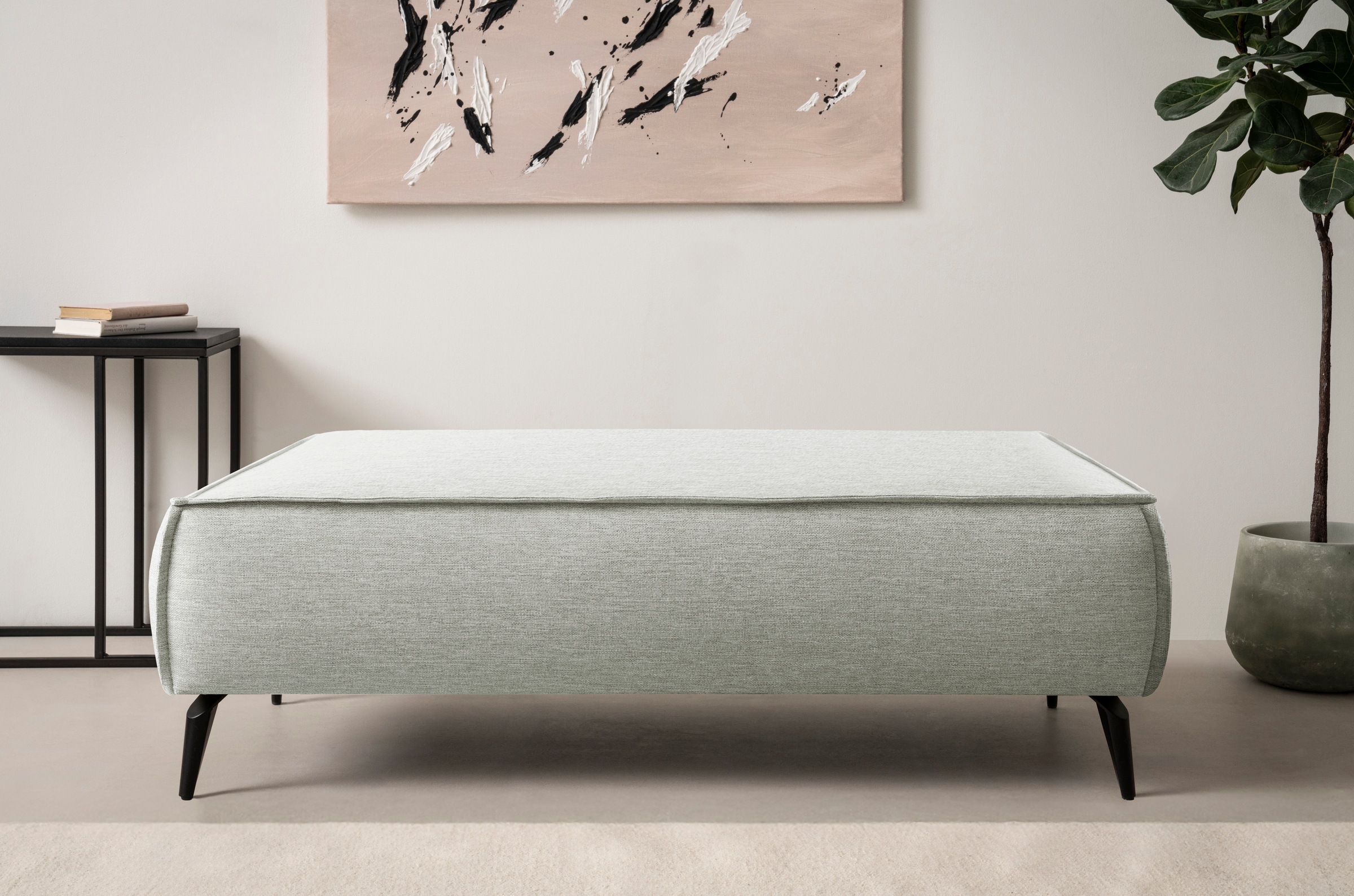 Home affaire Hocker "TVINNU, mit Kedernaht, Cord u. Flachgewebe" zur Serie günstig online kaufen