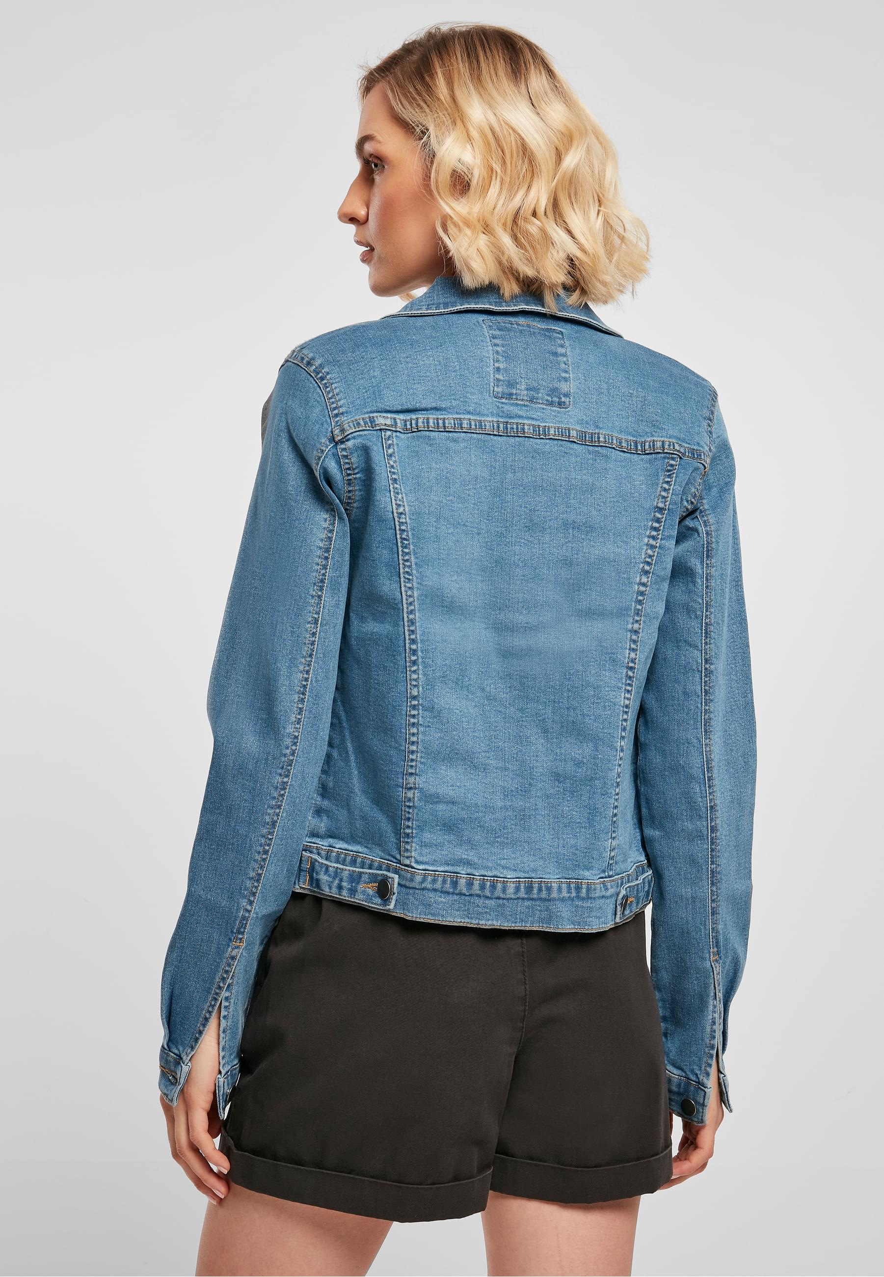 URBAN CLASSICS Jeansjacke »Urban Classics Damen Ladies Organic Denim Jacket« 1 Stk. tlg. ohne Kapuze