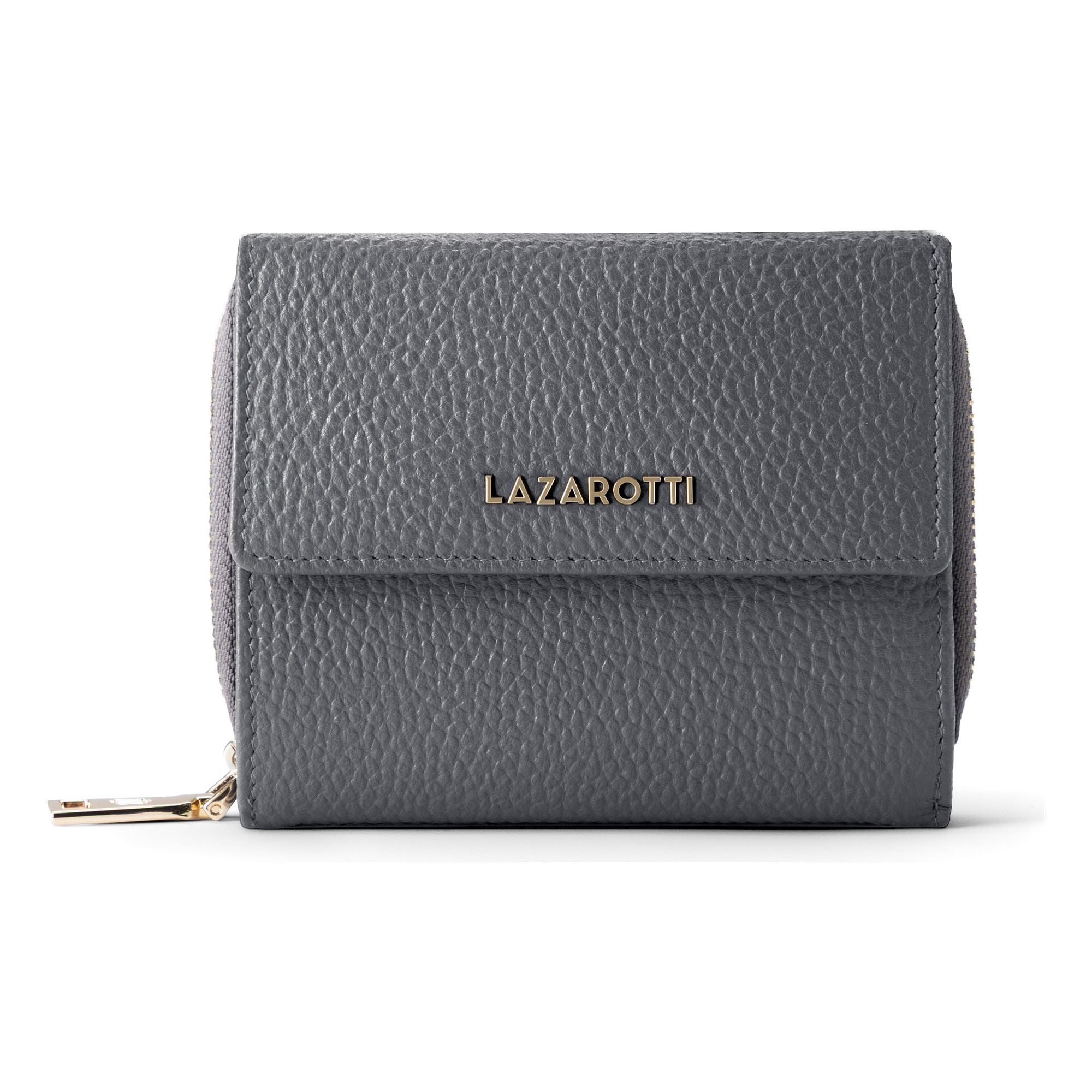Lazarotti Geldbörse "Bologna Leather Zip-Around Geldbörse Leder 12 cm"