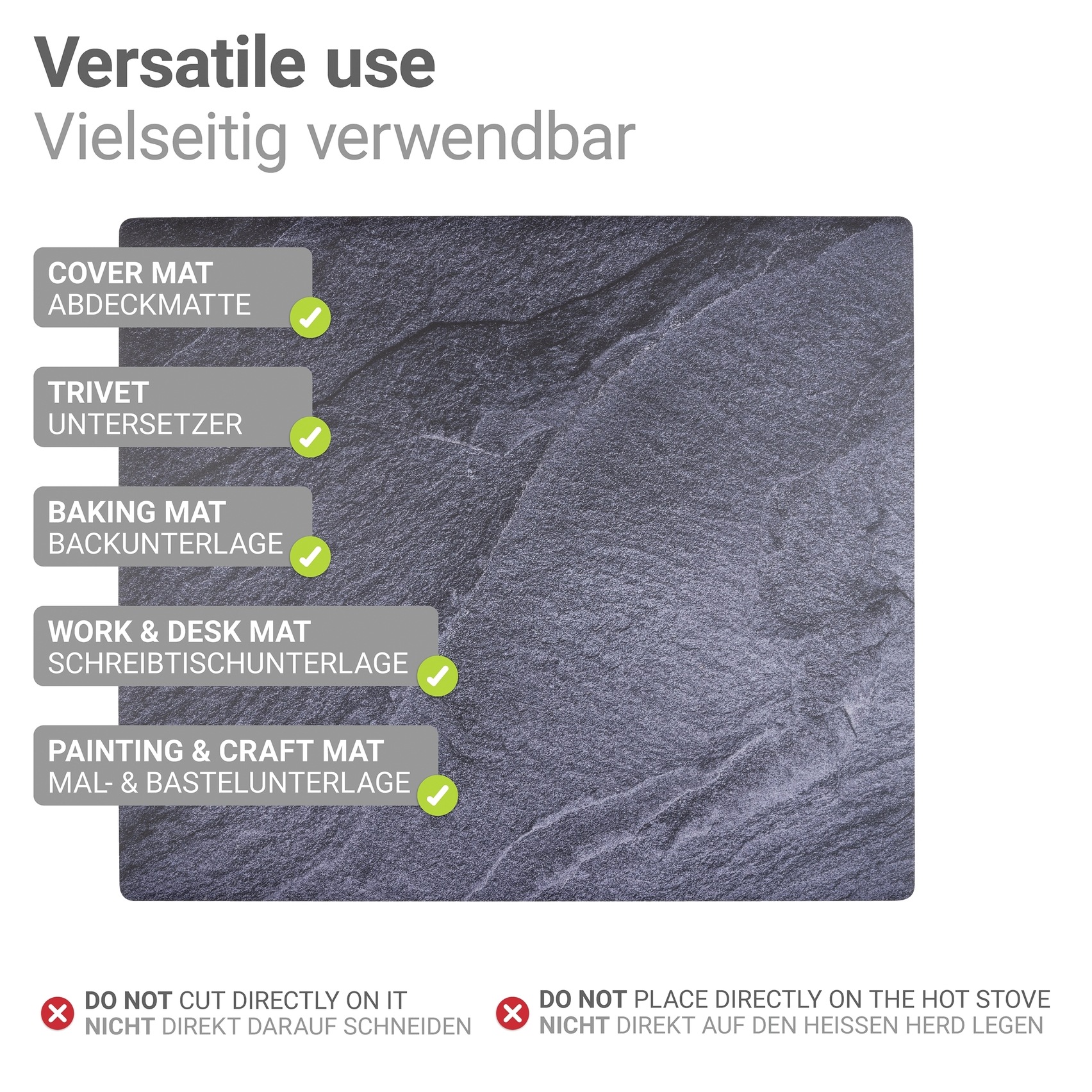 WENKO Herd-Abdeckplatte »Modell Schiefer«