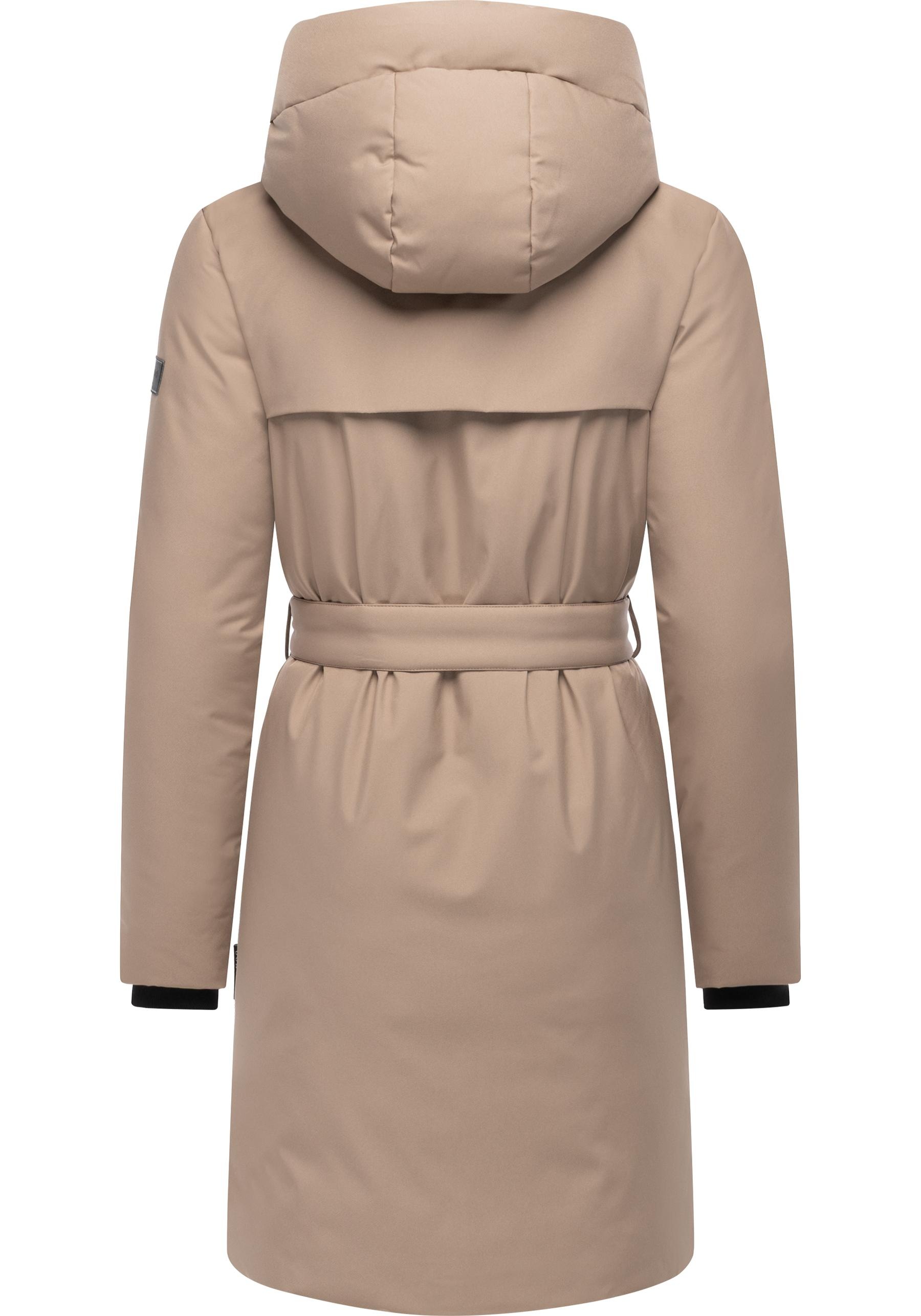 Navahoo Wintermantel »Gipfelspass XIV« Warmer Winterparka mit Taillengürtel