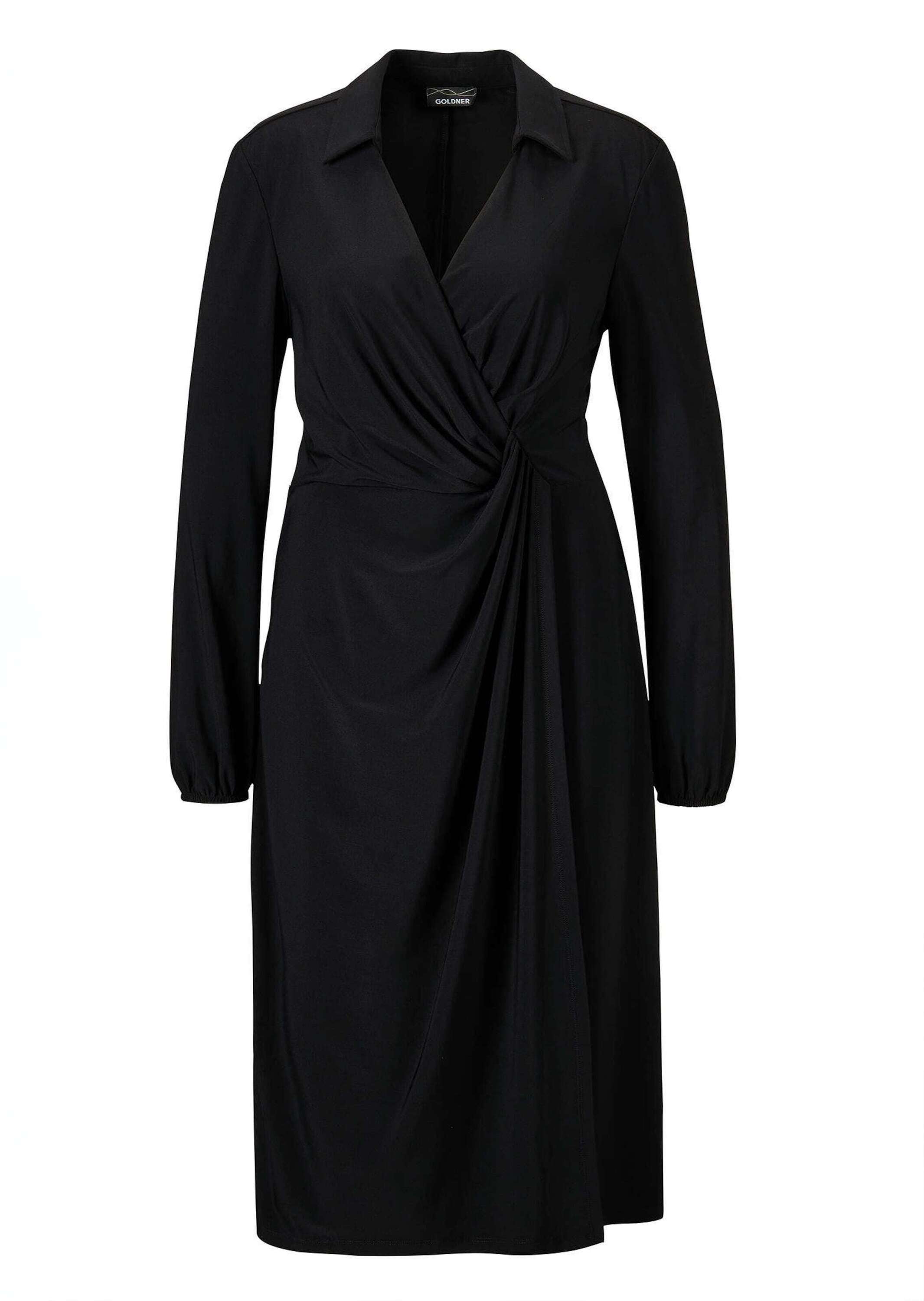 GOLDNER Jerseykleid "Elegantes Jerseykleid mit V-Ausschnitt" Wickeloptik günstig online kaufen