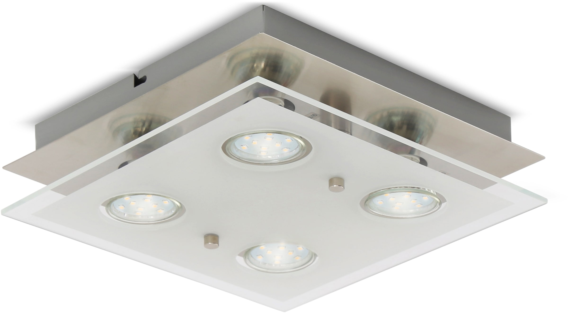B.K.Licht LED Deckenleuchte »Dorado«, Deckenlampe, kaufen inkl. Spot, 4 BAUR flammig-flammig, Schlaf-, 3W | Wohnzimmer, eckig, LED