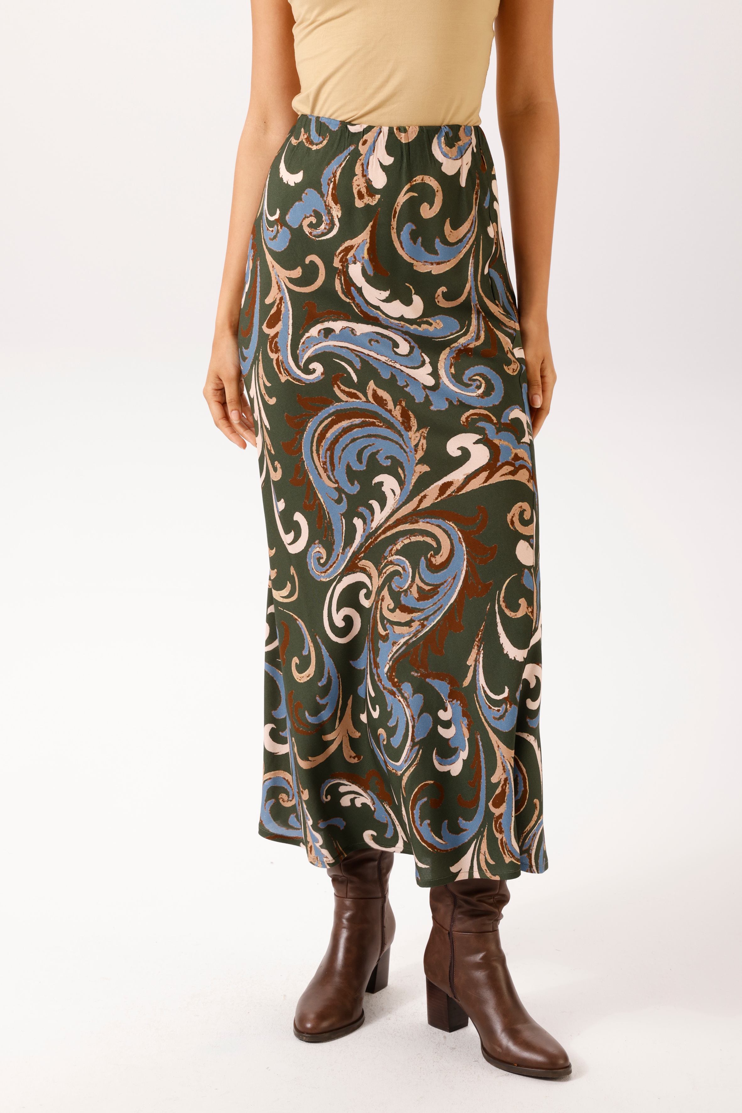 Aniston CASUAL Maxirock mit großflächigem Paisley-Muster - NEUE KOLLEKTION