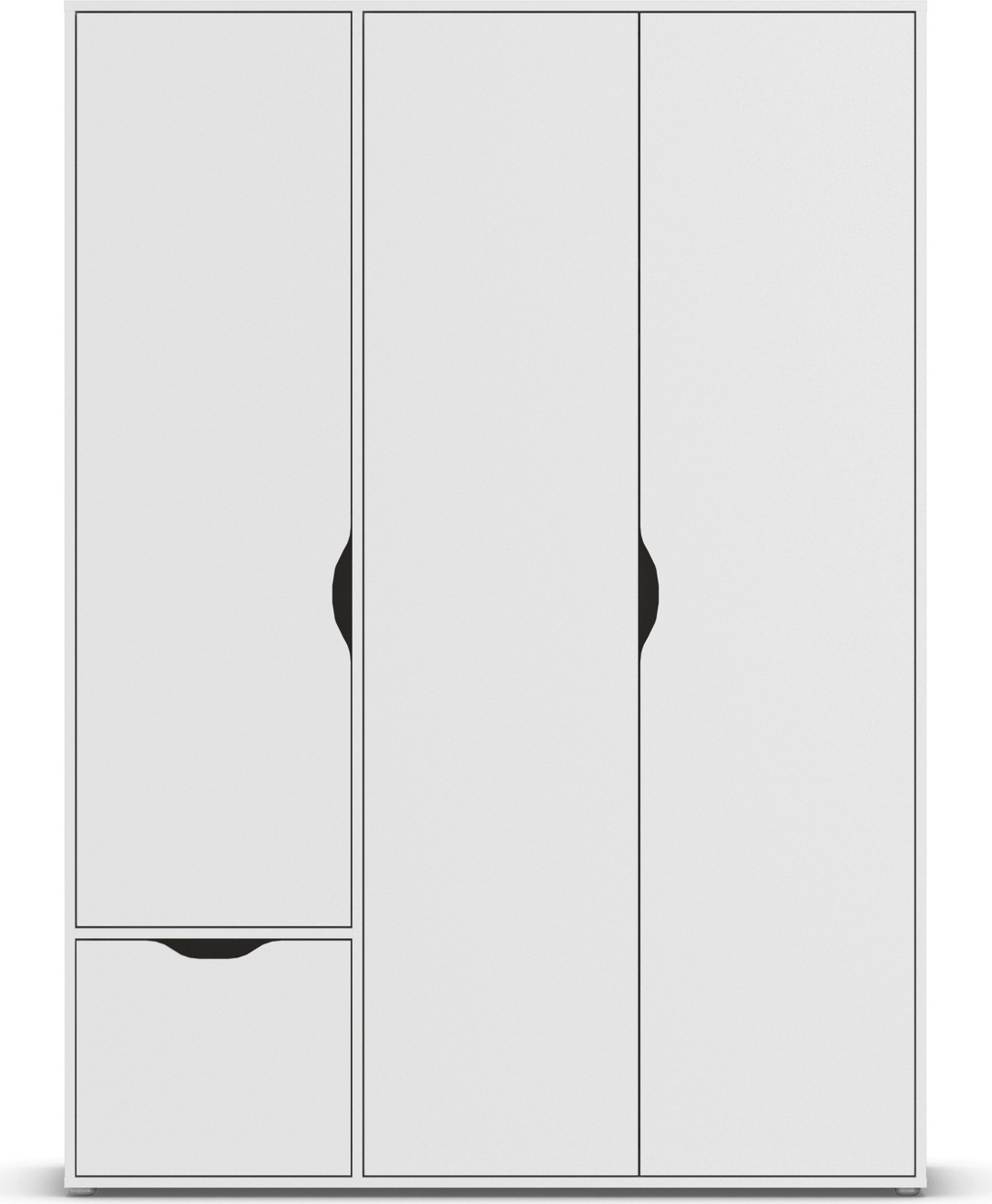 rauch Drehtürenschrank »Kleiderschrank Schrank Garderobe Wäscheschrank NARAI mit Schubladen«, (in 3 verschiedenen Ausstattungen BASIC/CLASSIC/PREMIUM), Griffausfräsungen für eine grifflose Optik TOPSELLER MADE IN GERMANY