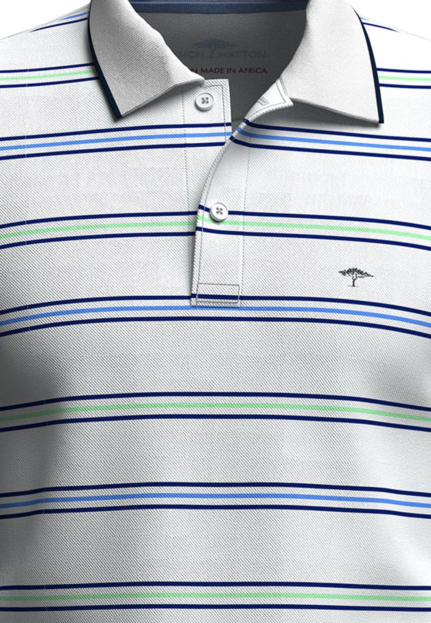 FYNCH-HATTON Poloshirt, gestreift, mit Logo-stickerei
