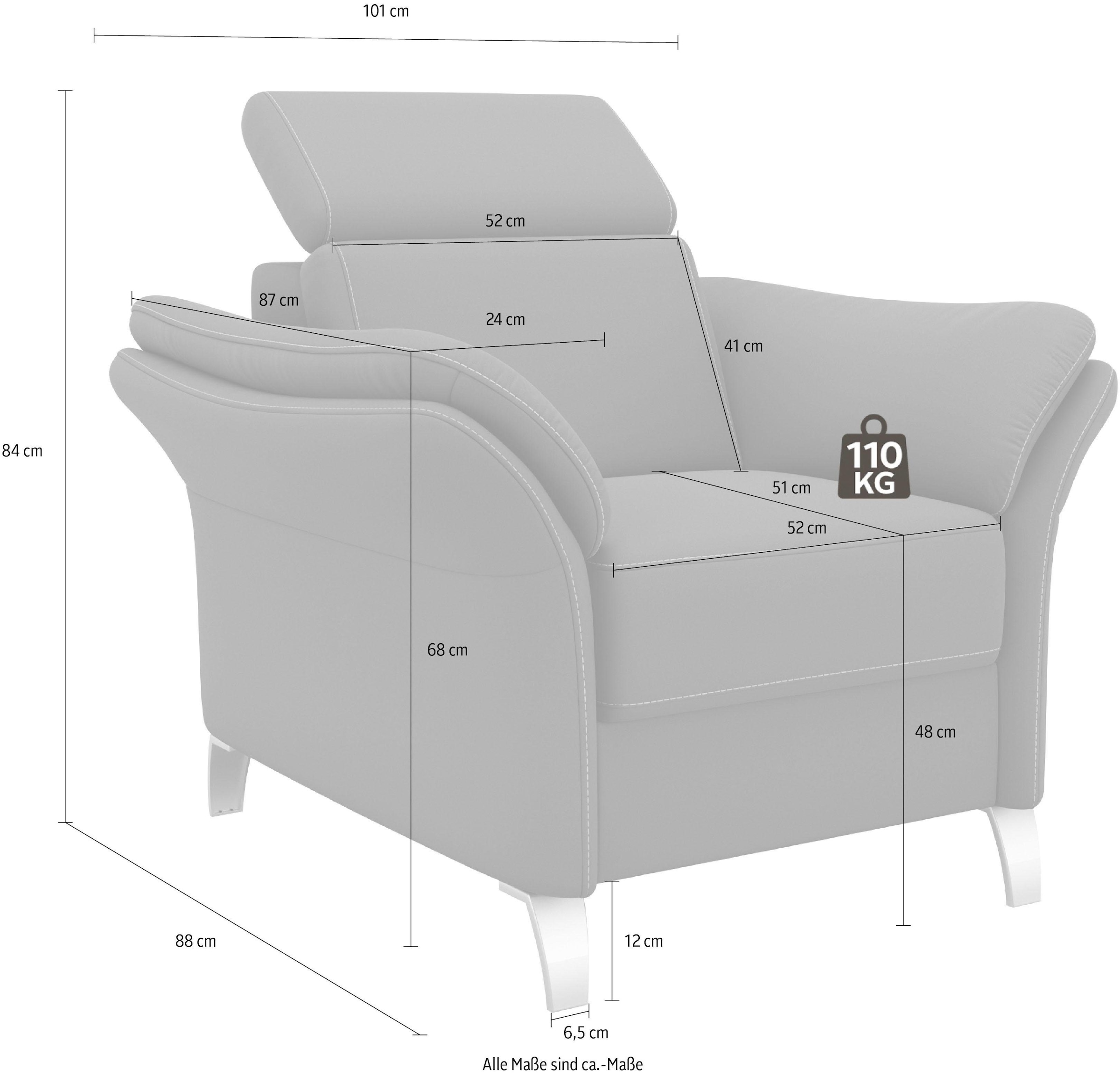 sit&more Sessel »Vincenzo« inklusive Kopfteilverstellung