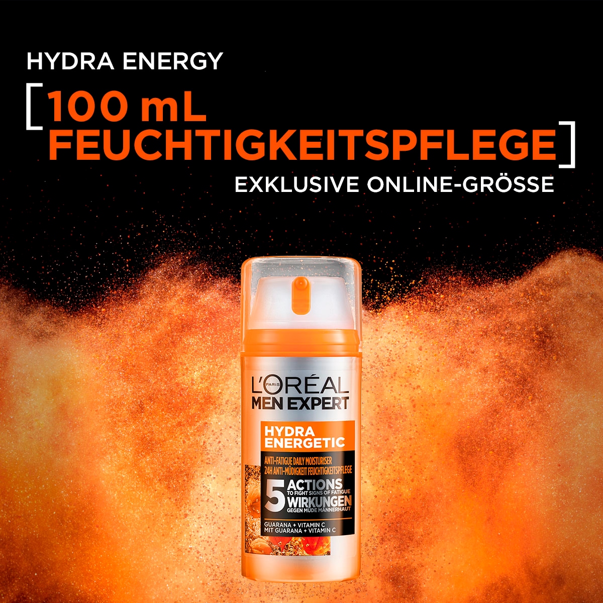 L'ORÉAL PARIS MEN EXPERT Feuchtigkeitscreme »Hydra Energy 24H Anti-Müdigkeit«, Feuchtigkeitspflege mit Vitamin C