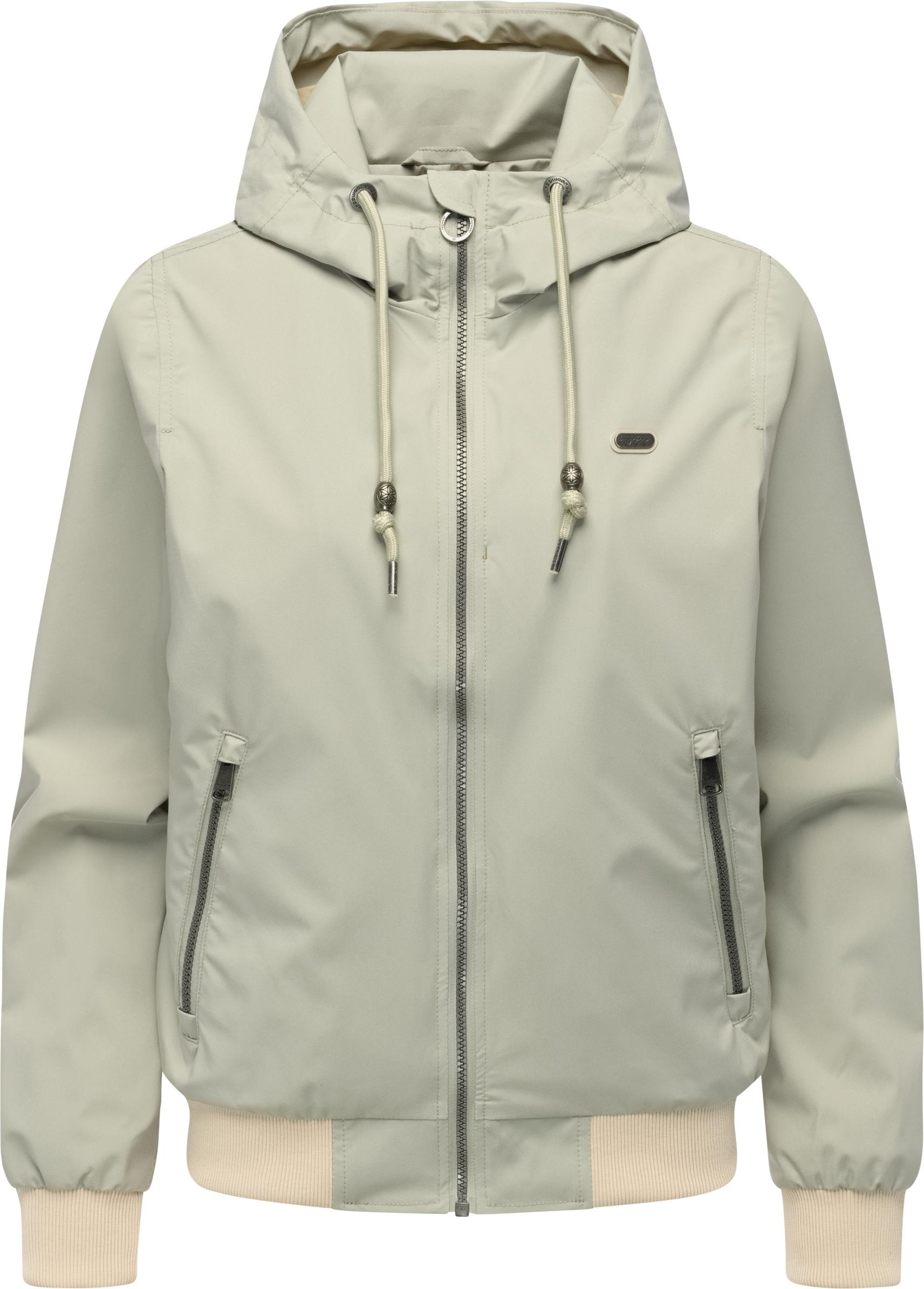 Outdoorjacke RAGWEAR "Nuggeta Summer YOUMODO", Damen, Gr. M (38), graugrün, Obermaterial: 100% Polyester; Innenfutter: 100% Polyester, lässig geschnitten hüftlang, hoch geschlossener Ausschnitt, Ärmel ohne Ärmelschlitz Rippbündchen, Jacken Outdoorjacke, L