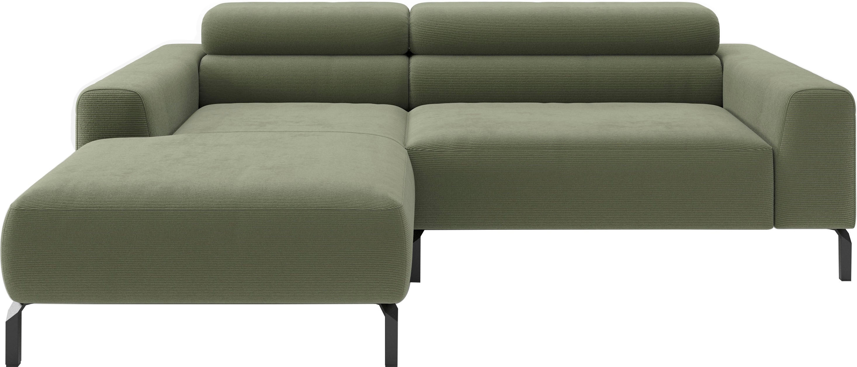 Home affaire Ecksofa "Ecksofa, L-Form, incl. Kopfteilverstellung, Breite 223 cm" wahlweise elektrische Sitztiefenverstellung