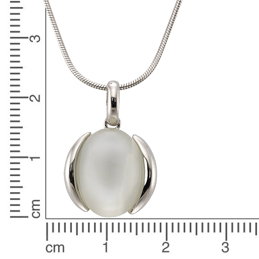 Zeeme Kette mit Anhänger »925/- Sterling Silber Mondstein«