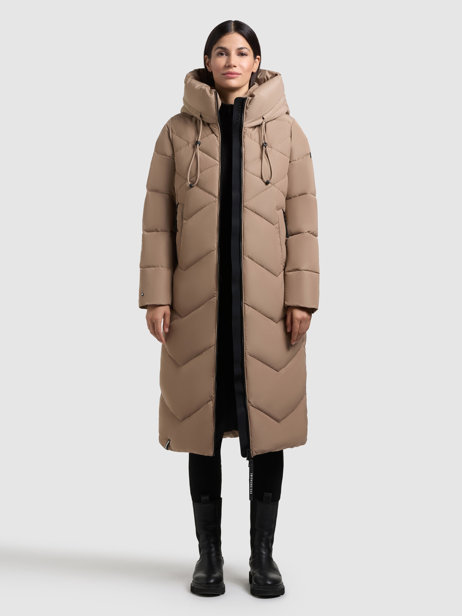 khujo Steppmantel »LINARI« innenliegender Stehkragen, elastische Bündchen am Ärmelfutter