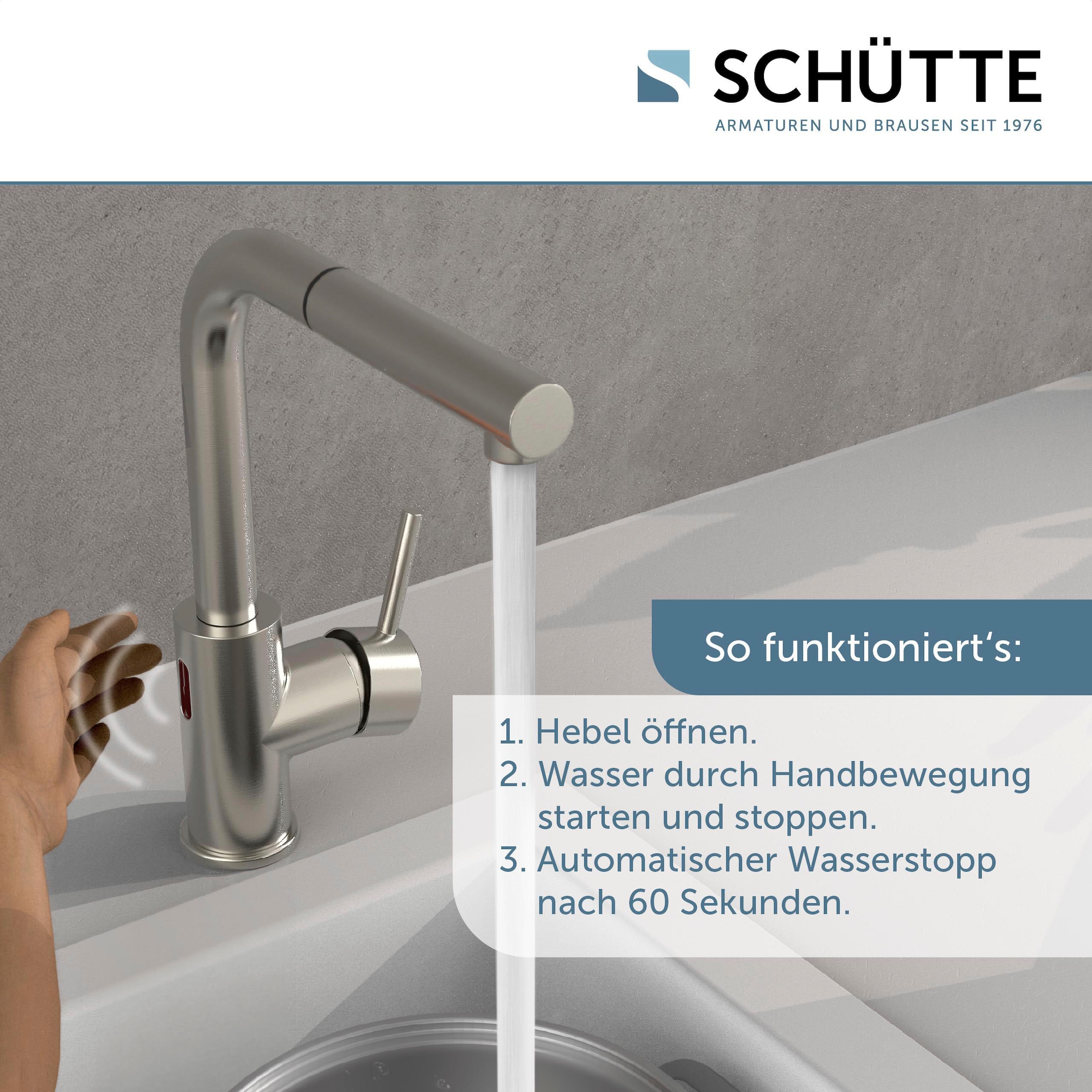 Schütte Spültischarmatur »VITAL«, (1 St.), Infrarottechnologie/Cold-Start-Fkt./360° schwenkbar /Eco-Click-Fkt.