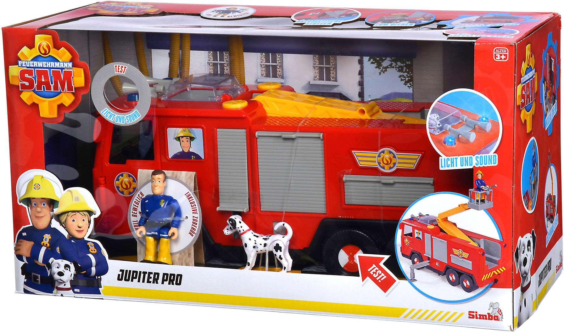 SIMBA Spielzeug-Feuerwehr »Feuerwehrmann Sam, Jupiter Pro«, mit Licht- und Soundeffekten