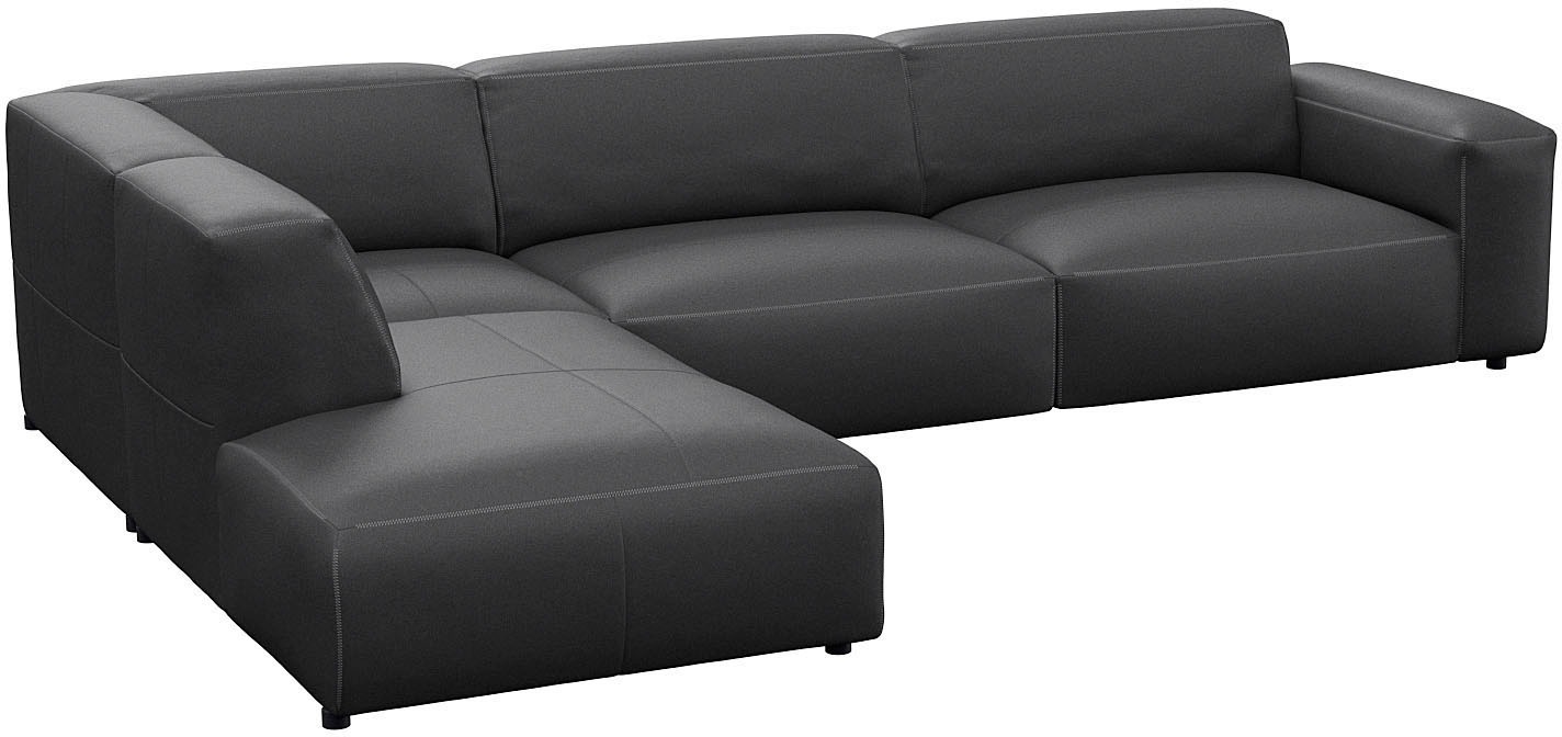 FLEXLUX Ecksofa »Lucera, super bequem durch hochwertigen Sitzaufbau mit Kaltschaum«, modern & anschmiegsam, L-Form, Designsofa