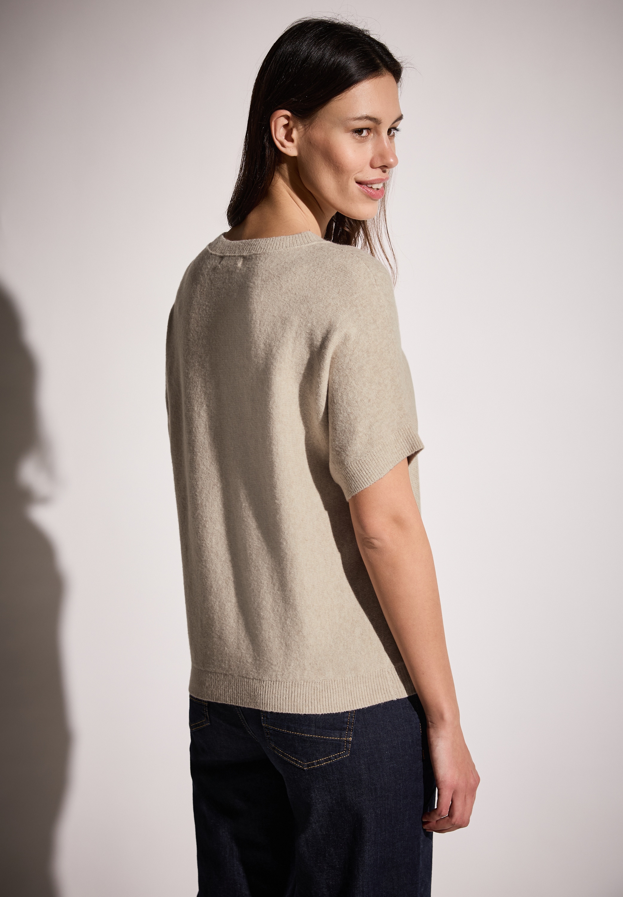 Cecil Kurzarmpullover, mit Rundhalsausschnitt