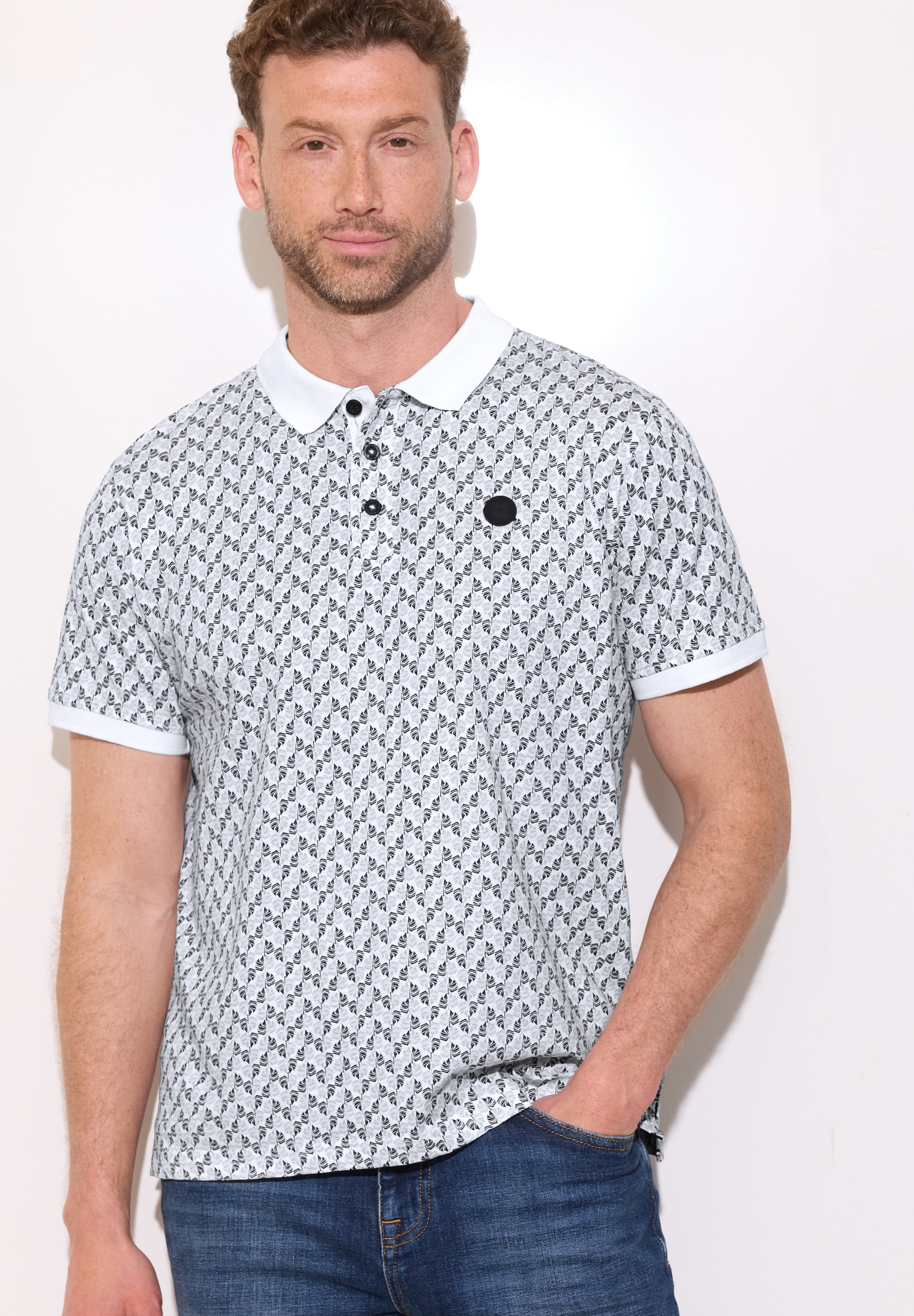 STREET ONE MEN Poloshirt aus reiner Baumwolle