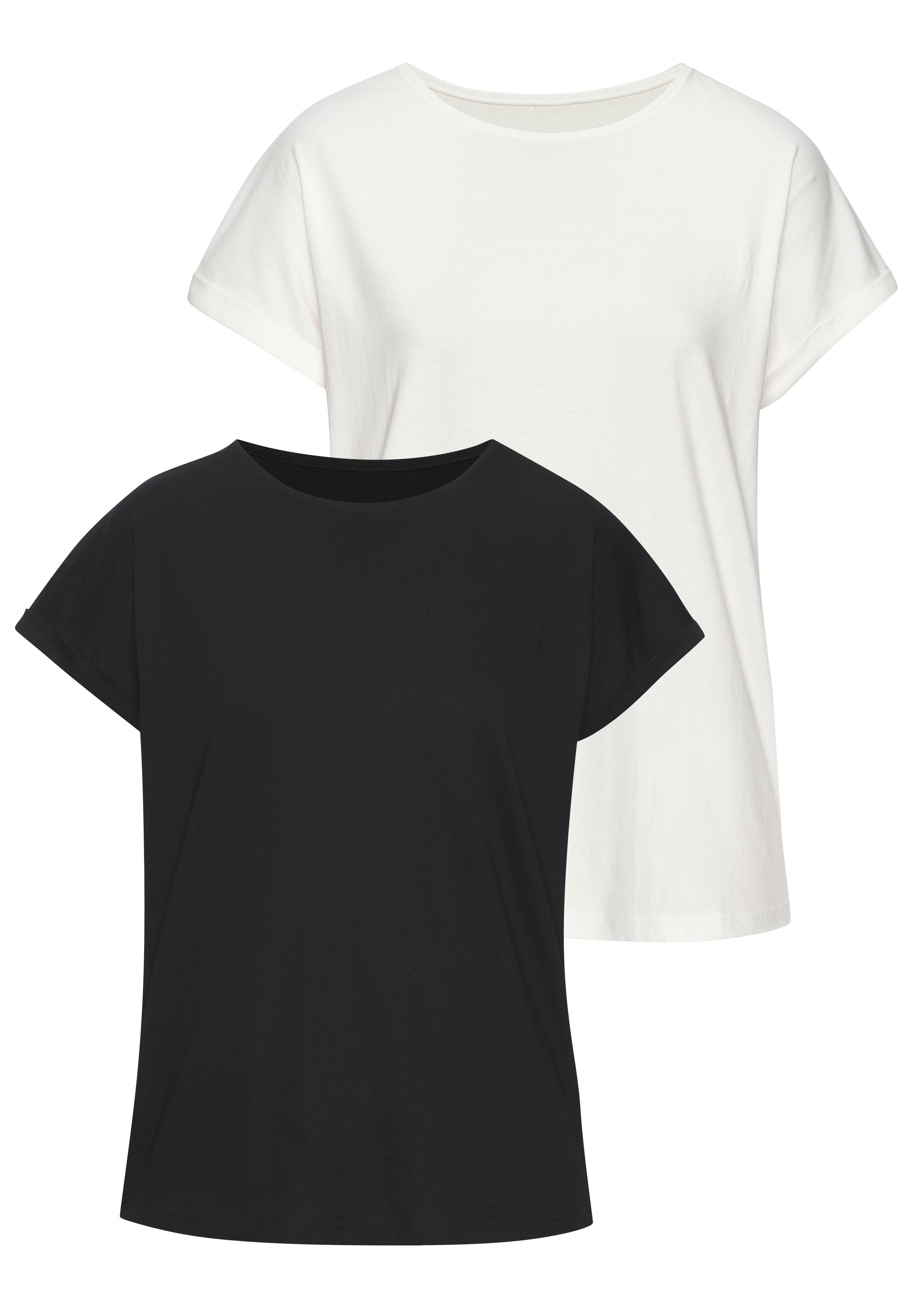 Vivance by Lascana T-Shirt aus luftiger Bio-Baumwoll-Qualität