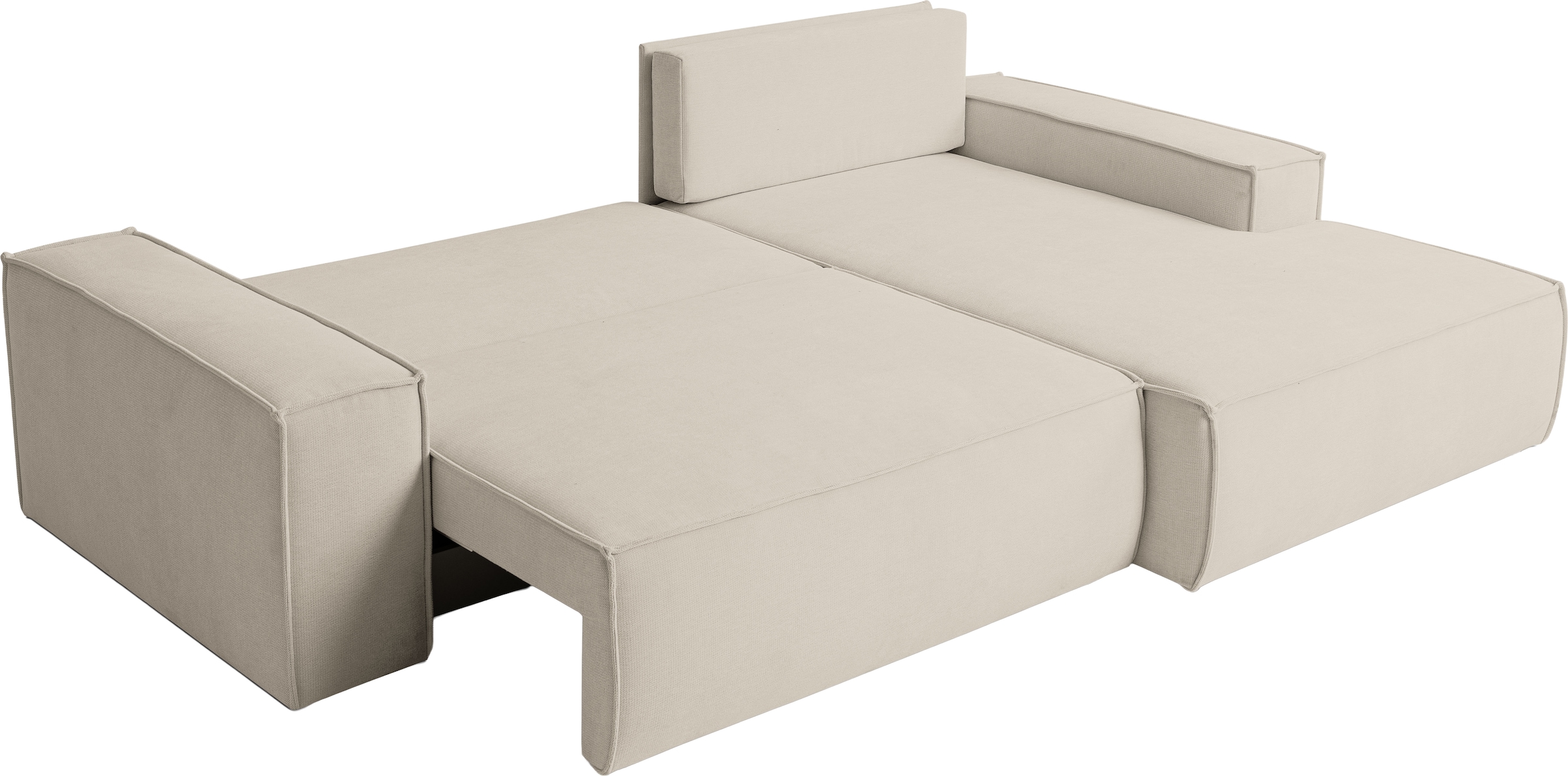WERK2 Ecksofa »Treviso bequem, mit Bettfunktion und Bettkasten, Breite 267cm, L-Form« Moderne, teilmassive Polsterecke, Komfortpolsterung und losen Kissen.