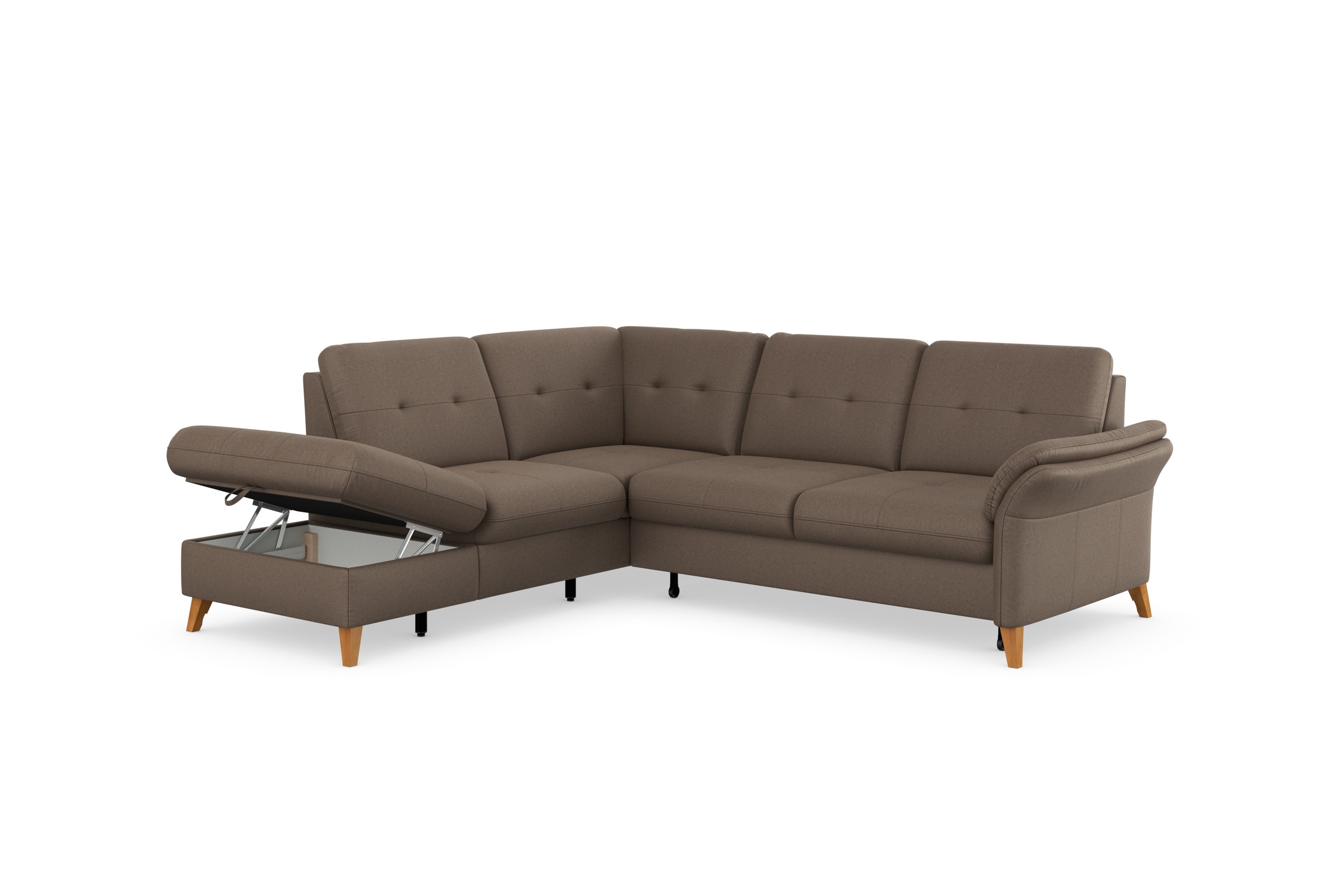 sit&more Ecksofa »Göteborg«, inkl. Sitztiefenverstellung, wahlweise mit Bettfunktion & Bettkasten