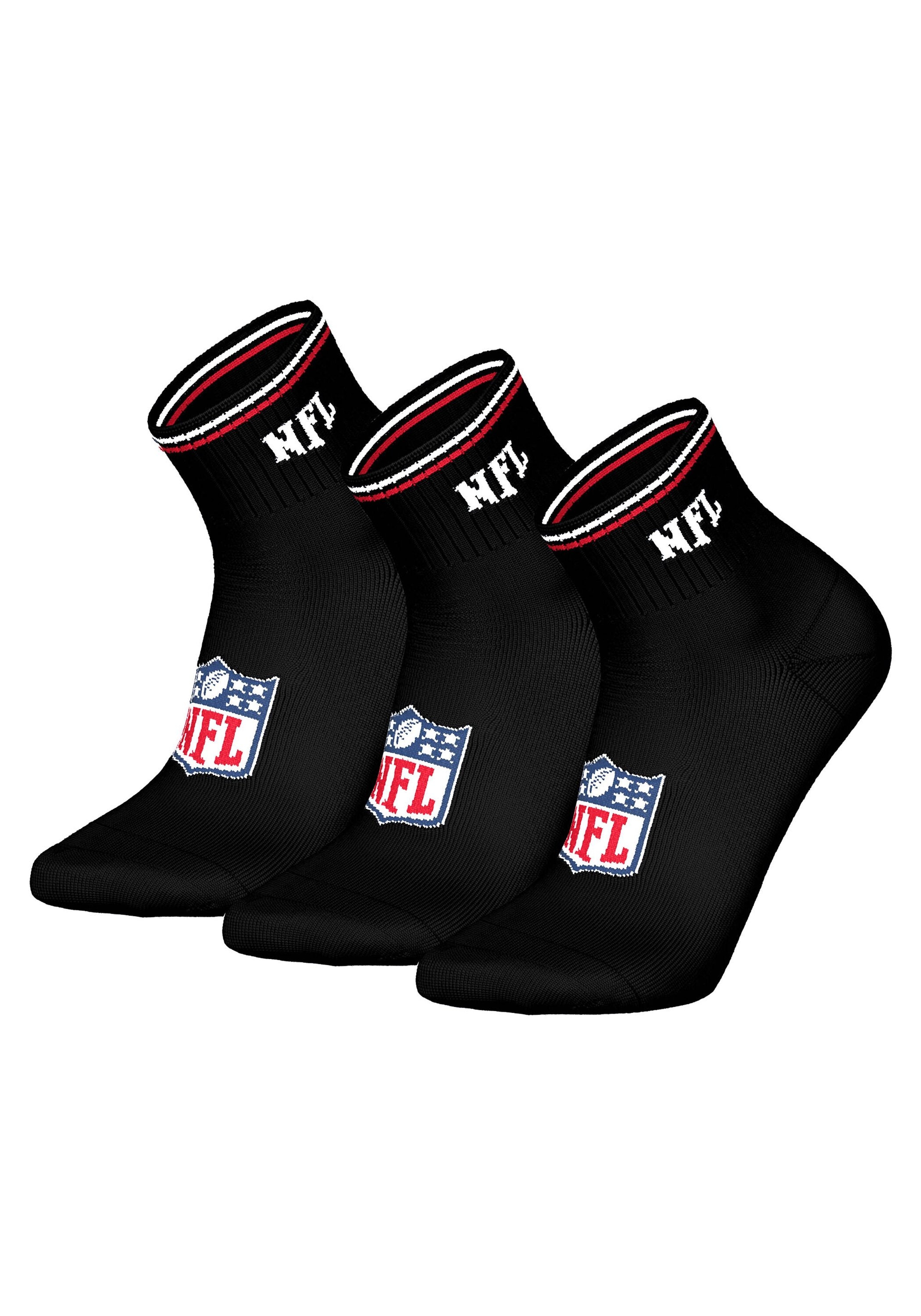 NFL Kurzsocken "Socken NFL SHIELD 3Pack Quarter Socks 3er Pack"
