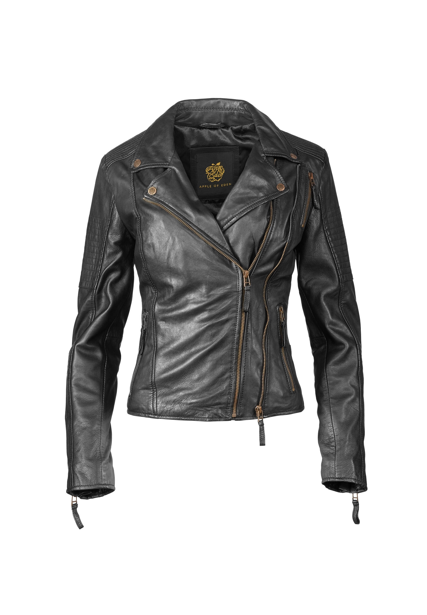 Apple of Eden Lederjacke "Apple of Eden Lederjacke AOE-114" ohne Kapuze aus weichem Leder