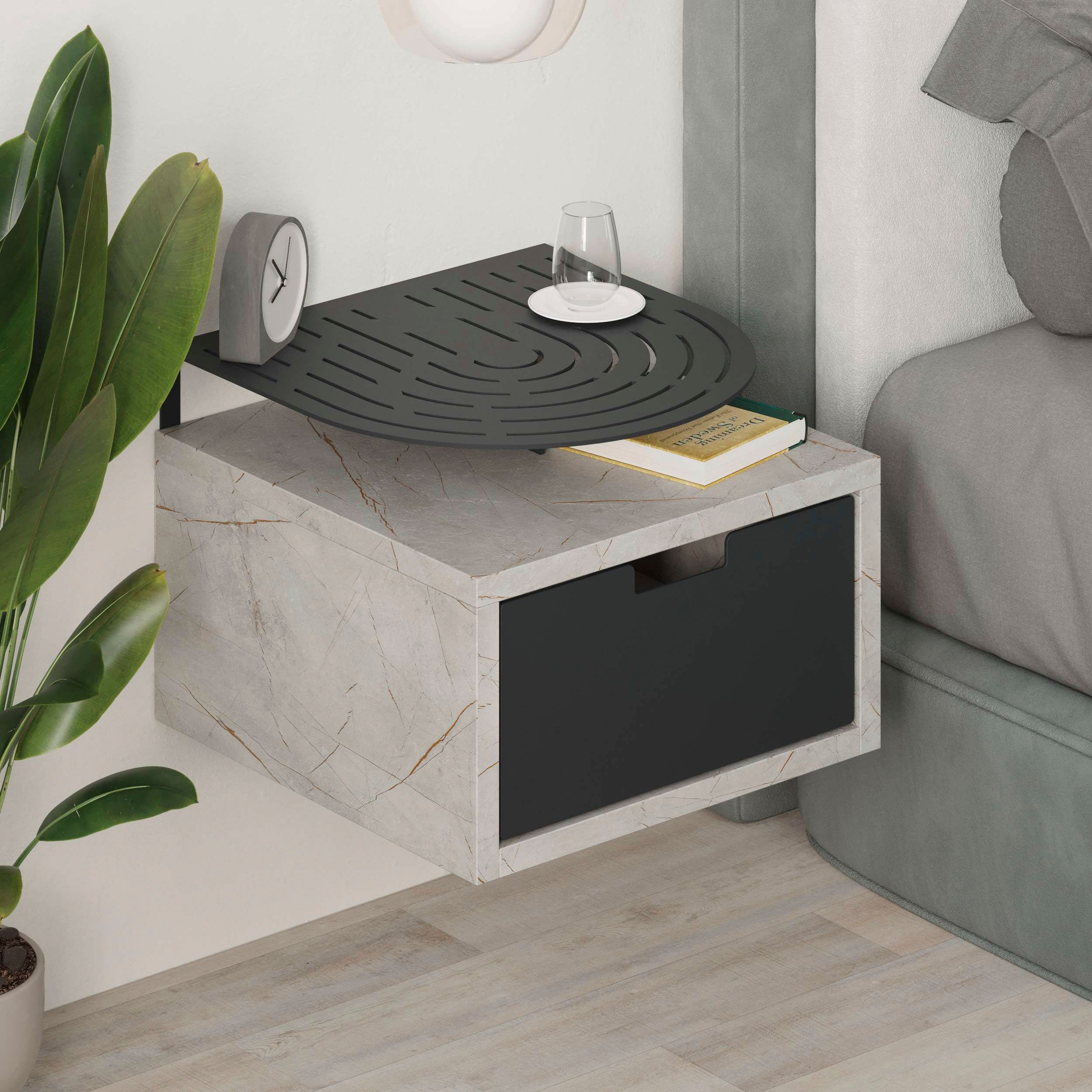 Decortie Nachttisch "OSLO NACHTTISCH", (Packung, 1 St.), Leichte Montage, L günstig online kaufen