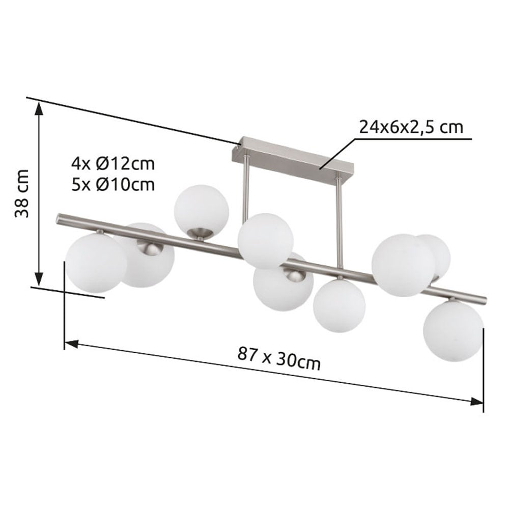 GLOBO LIGHTING Deckenleuchte »RIHA«, Leuchtmittel G9 | Leuchtmittel wechselbar, Deckenlampe/Wohnzimmer/Schlafzimmer/modern