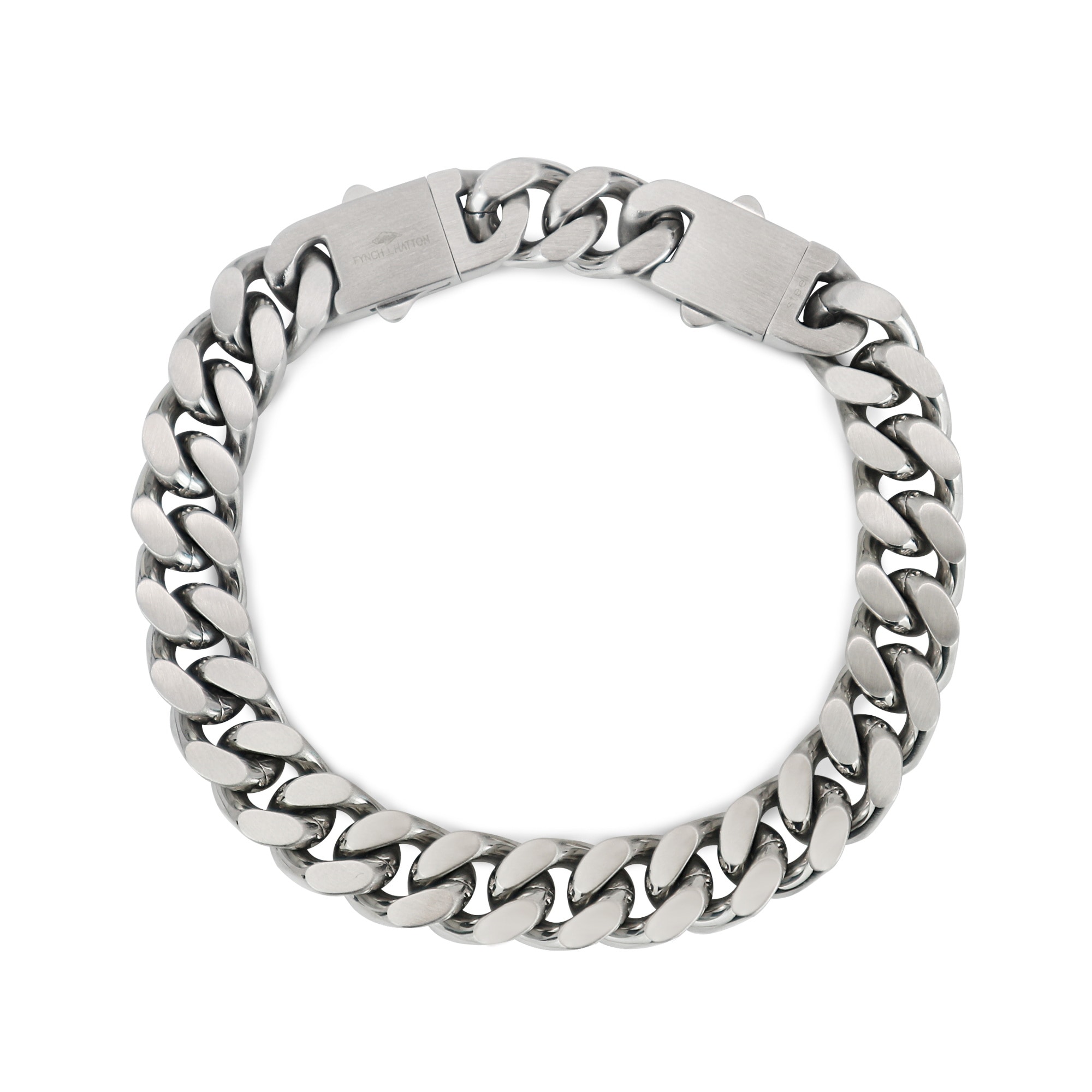 FYNCH-HATTON Herren Armband "Schmuck Edelstahl Armkette The Chunky Chain", 18,5cm, Edelstahl, silber, Edelstahl, Armbänder