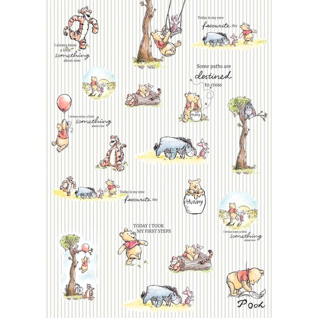 Komar Vliestapete »Winnie the Pooh Stripes«, 200x280 cm (Breite x Höhe)  online bestellen | BAUR | Poster
