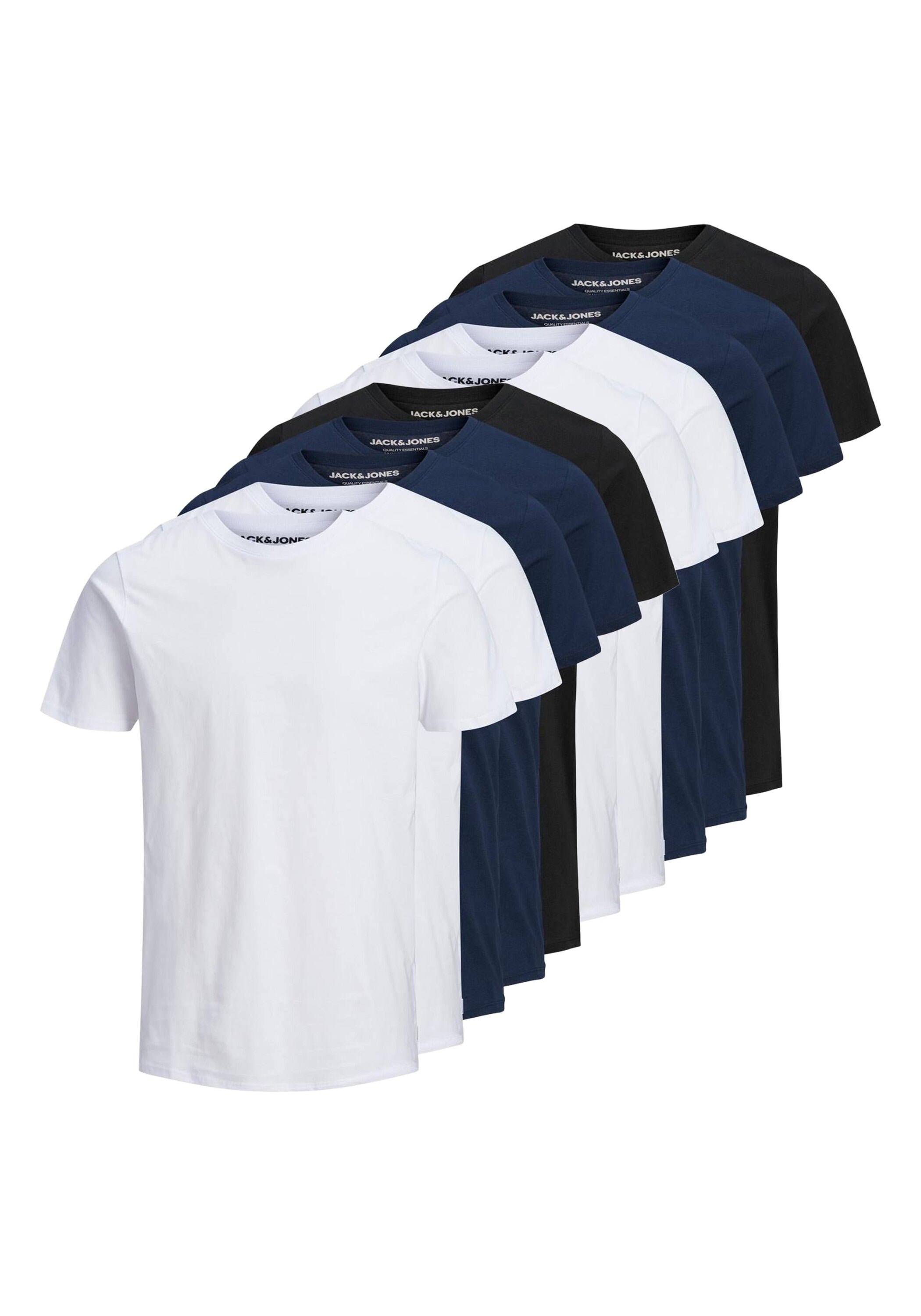Jack & Jones T-Shirt "T-Shirt JJEORGANIC BASIC TEE O-NECK 10PK 10er Pack" 10