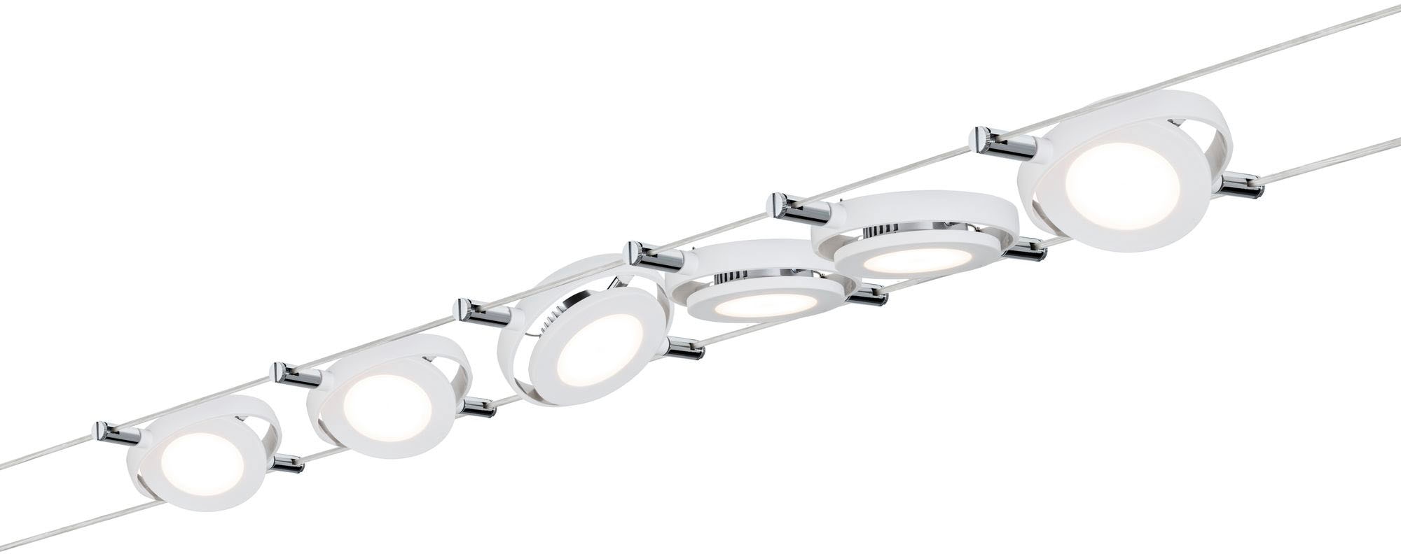 PAULMANN LED Deckenleuchte, 6, 1 Stk., weiß, Wohnzimmer, Leuchten, Wohnzimmerlampe LED 6x4W RoundMac 230V/12V DC Weiß matt