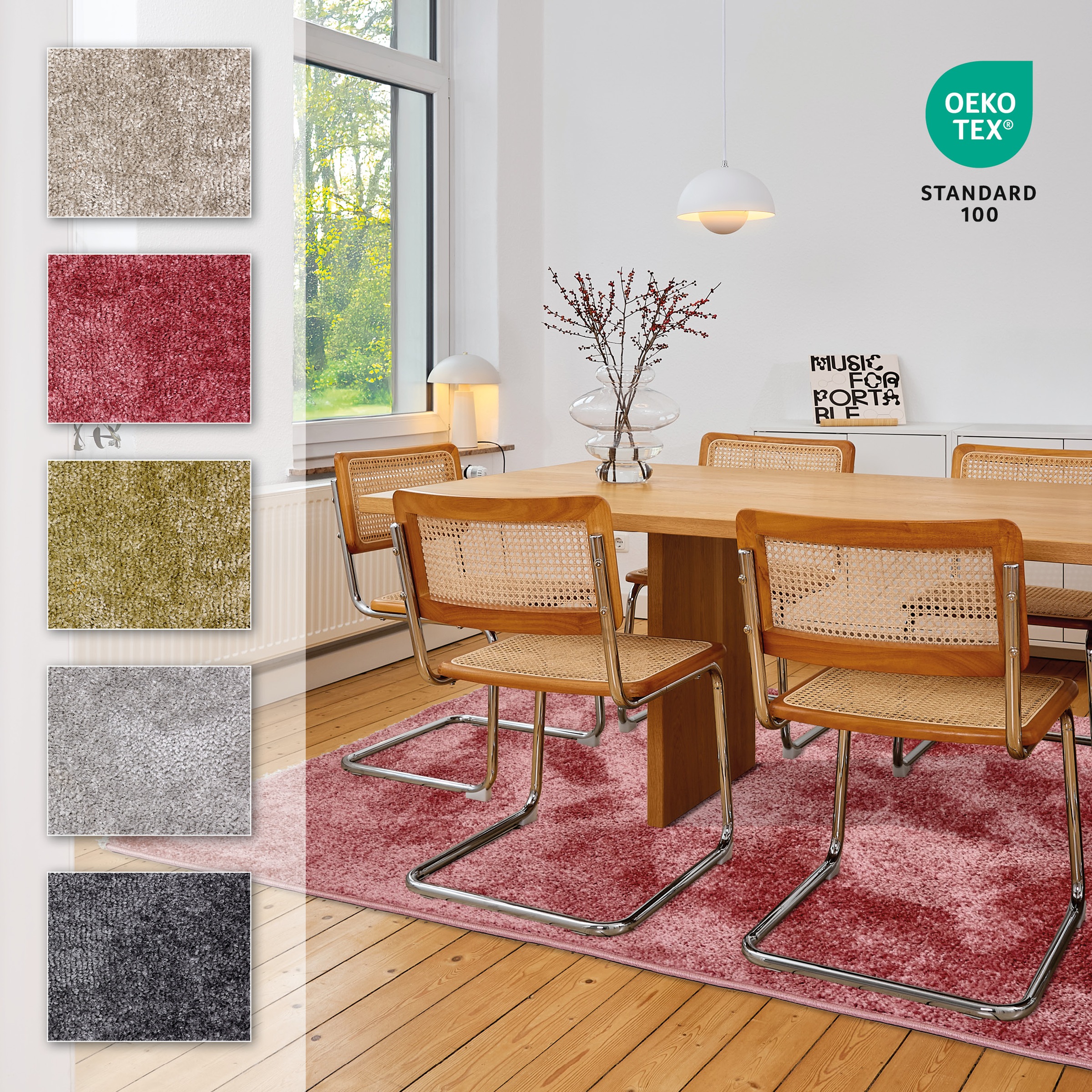 ASTRA Teppich »Stevie 250«, rechteckig, 9 mm Höhe, weicher Kurzflor, gewebt, Wohnzimmer, Schlafzimmer